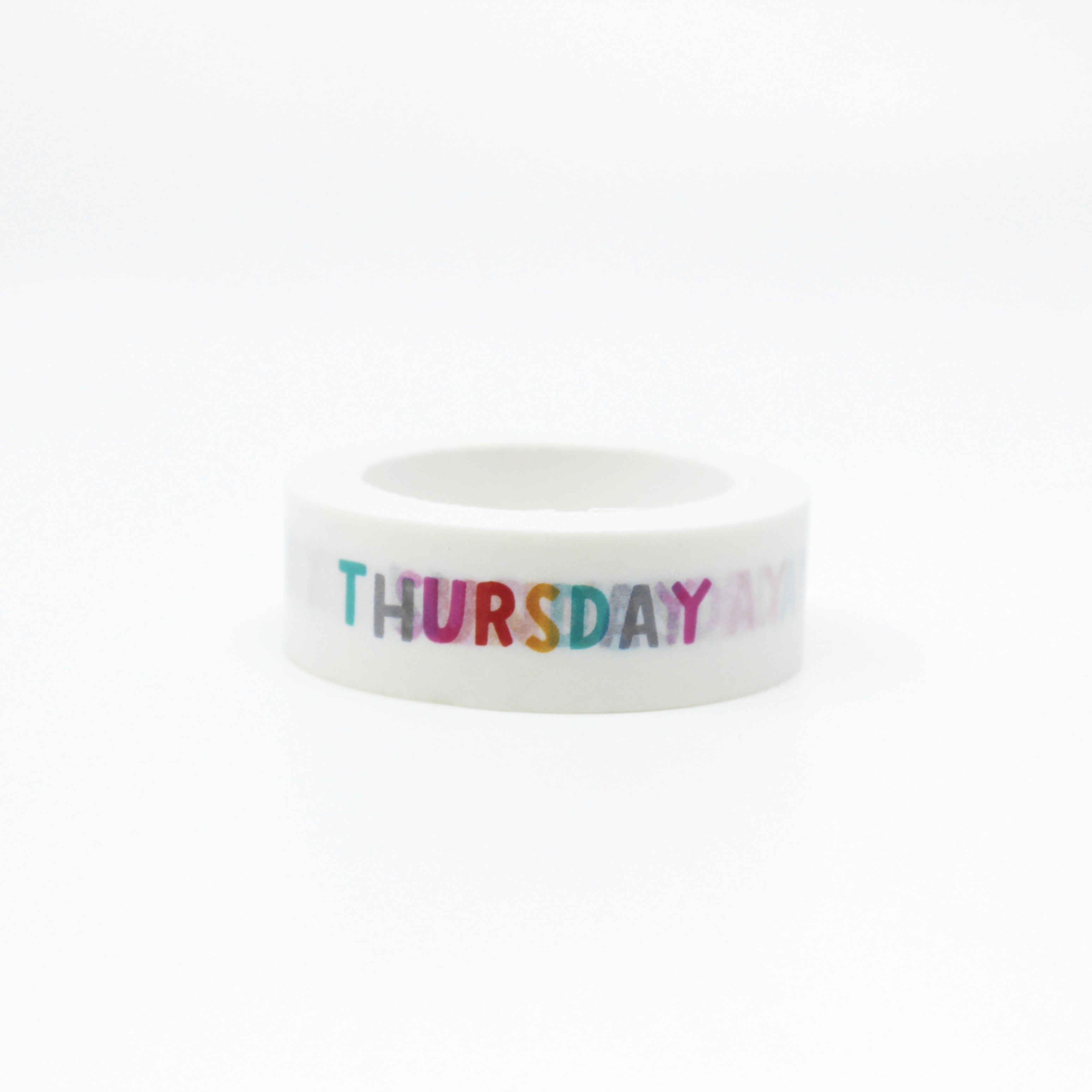This washi tape features each day of the week Monday through Sunday written out for you in a cute and colorful font to save you time when you do your weekly or monthly spread from BBB Supplies journaling and craft supplies shop.