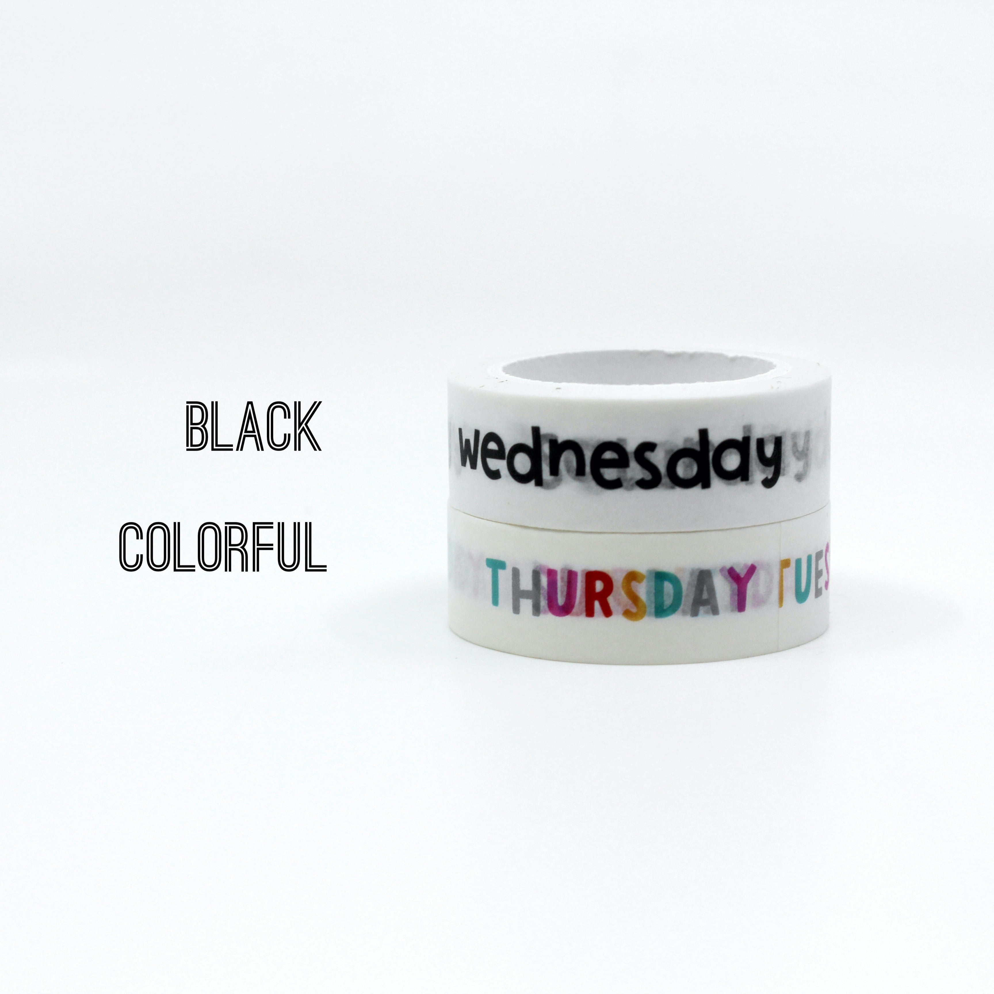 Colorful Days of the Week Washi