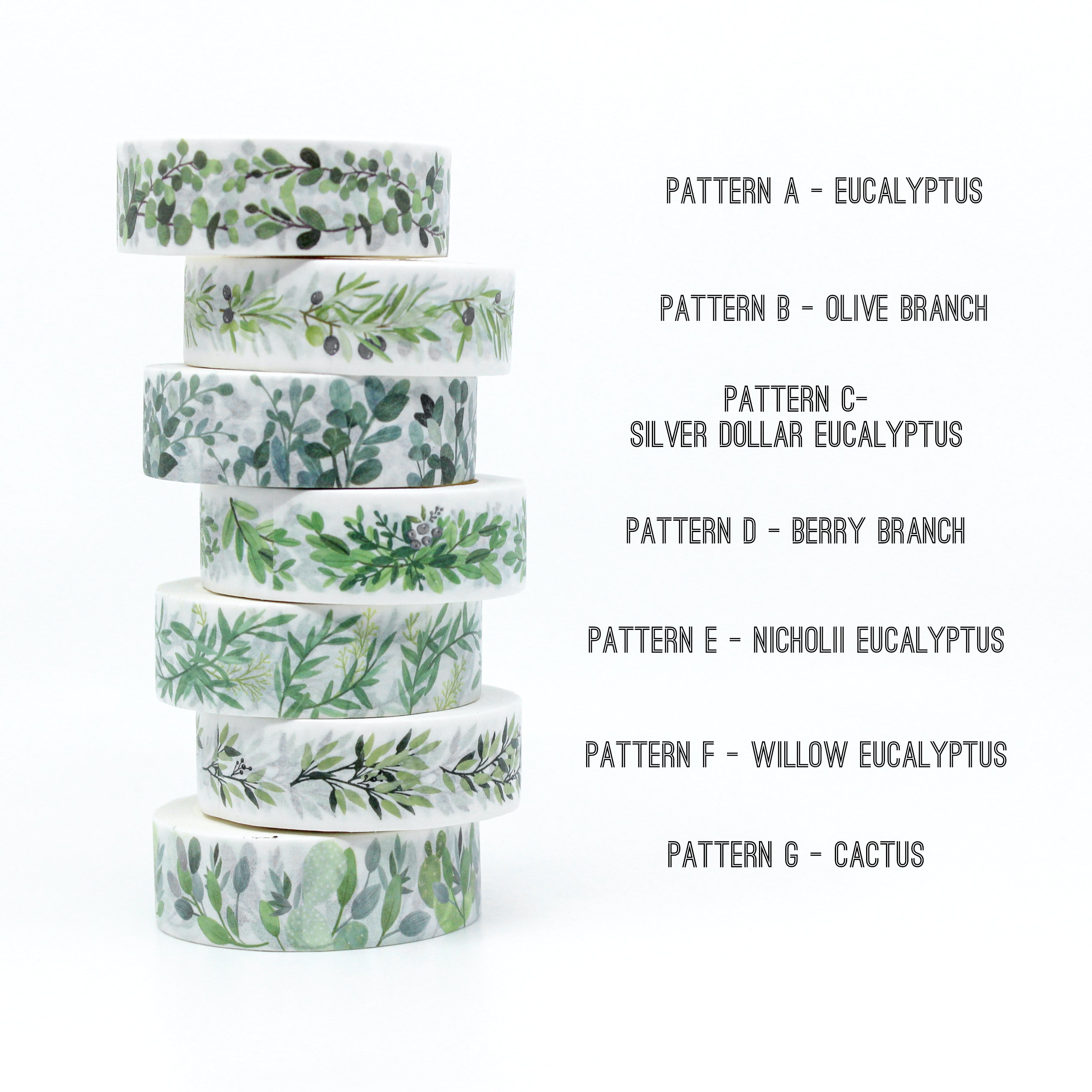 Greenery Nicholi Eucalyptus Vines Washi