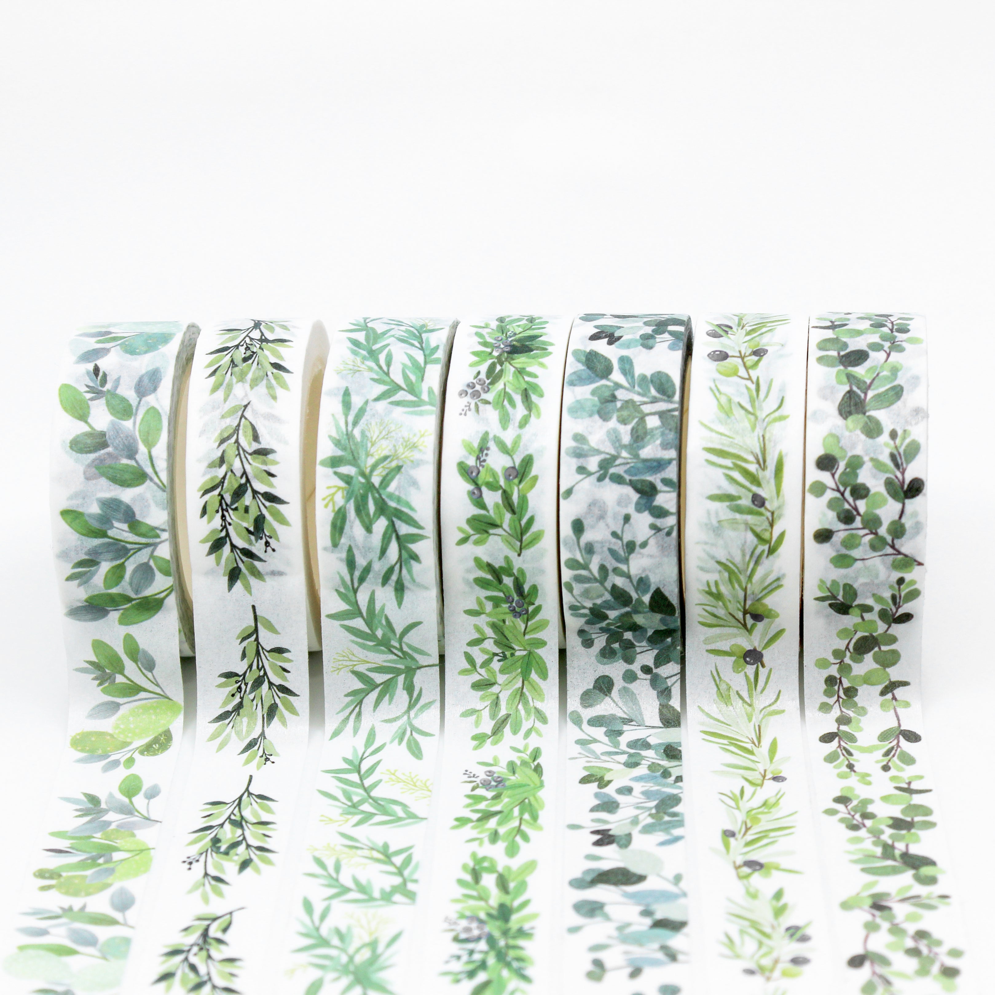 These are variety of greenery plants and branch collections washi tape for Journal Supplies, Scrapbooking washi tapes from BBB Supplies Craft Shop