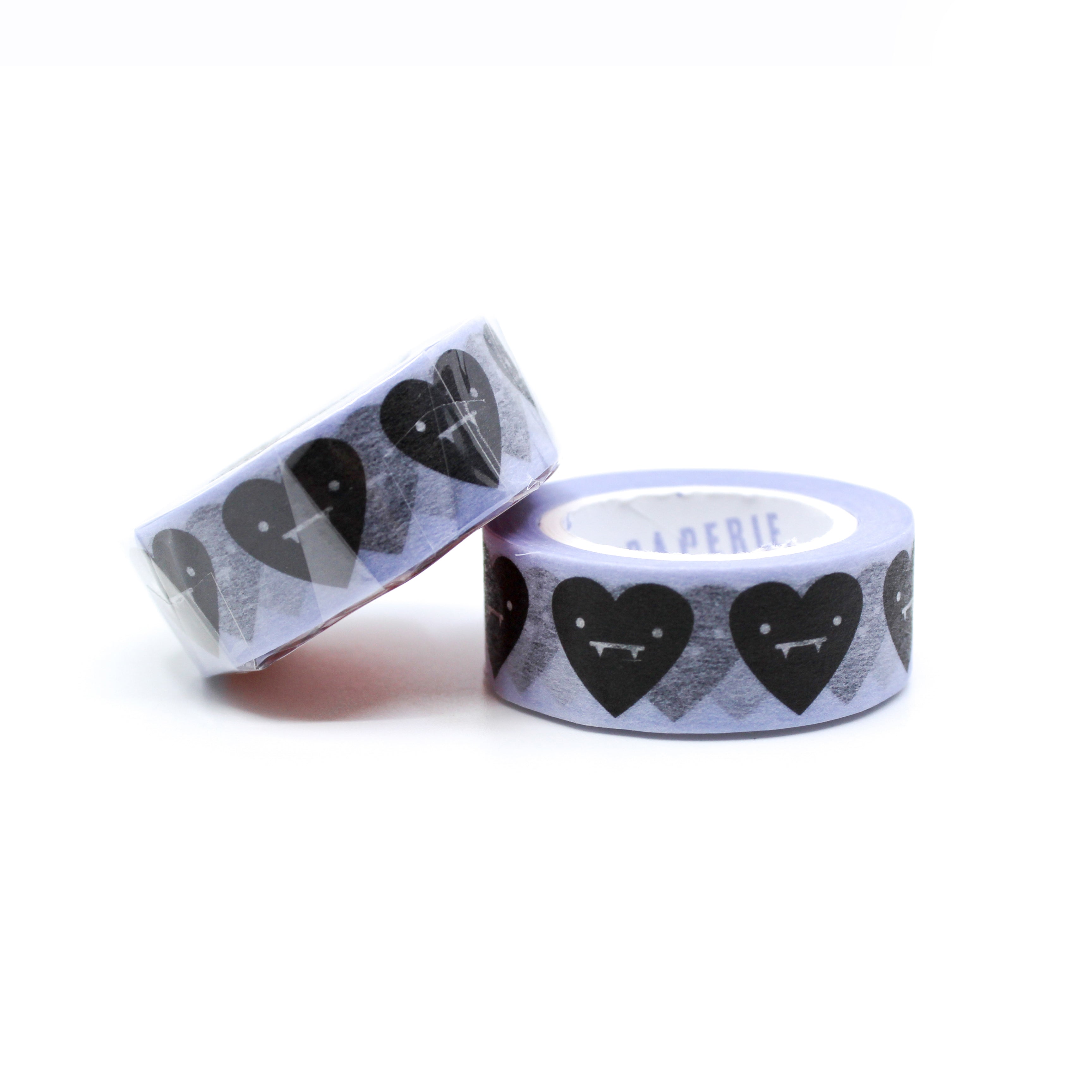 This is a roll of black heart with Vampire Teeth Halloween washi tapes from BBB Supplies Craft Shop