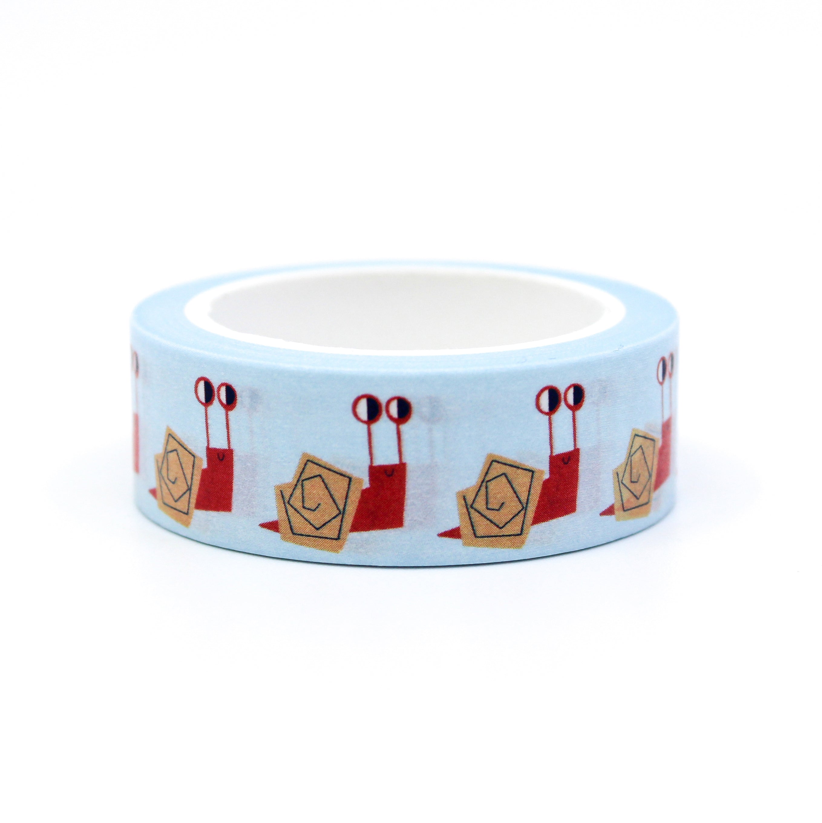 This is an orange funny snail mail washi tape from BBB Supplies Craft Shop