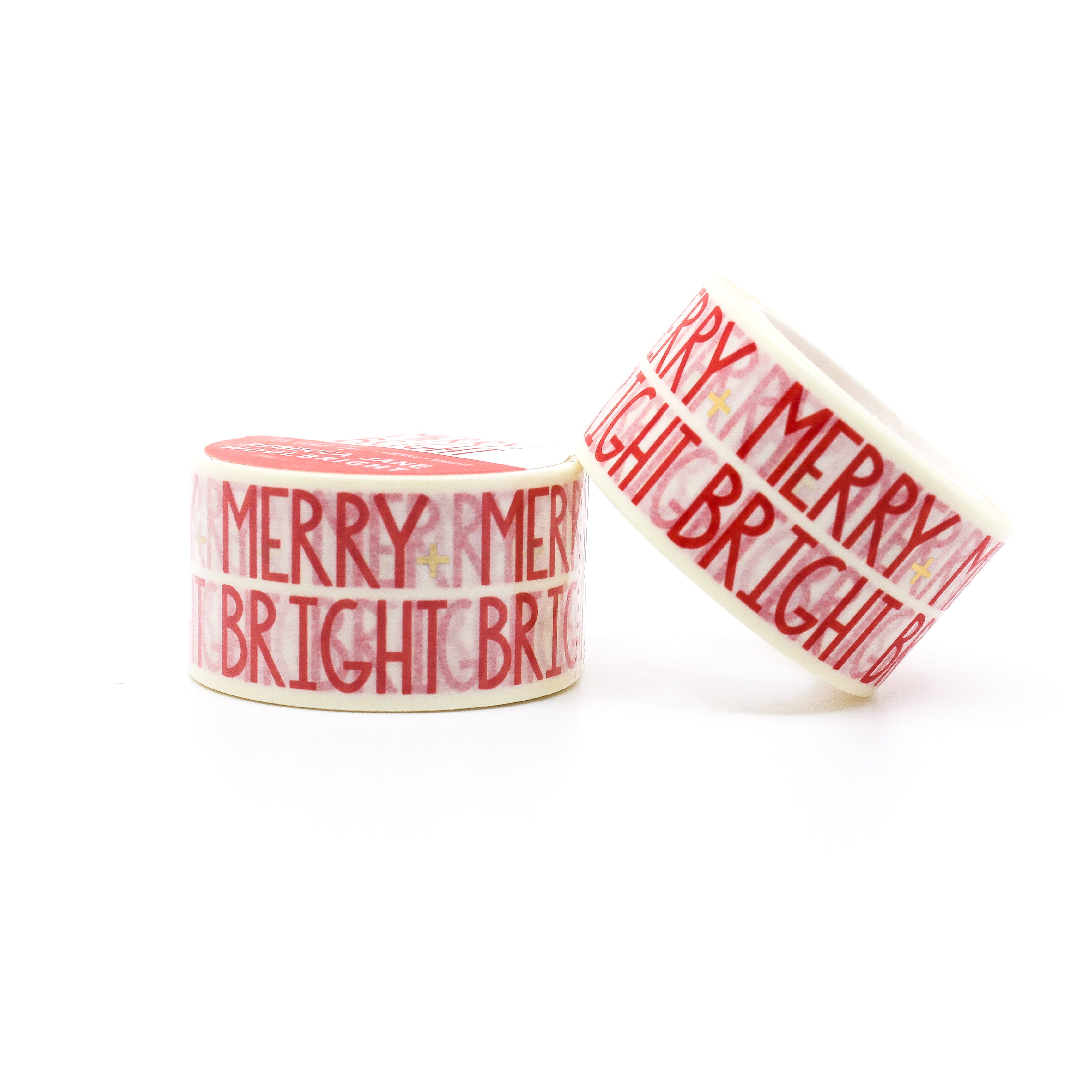 This is a roll of merry and bright greetings washi tapes from BBB Supplies Craft Shop