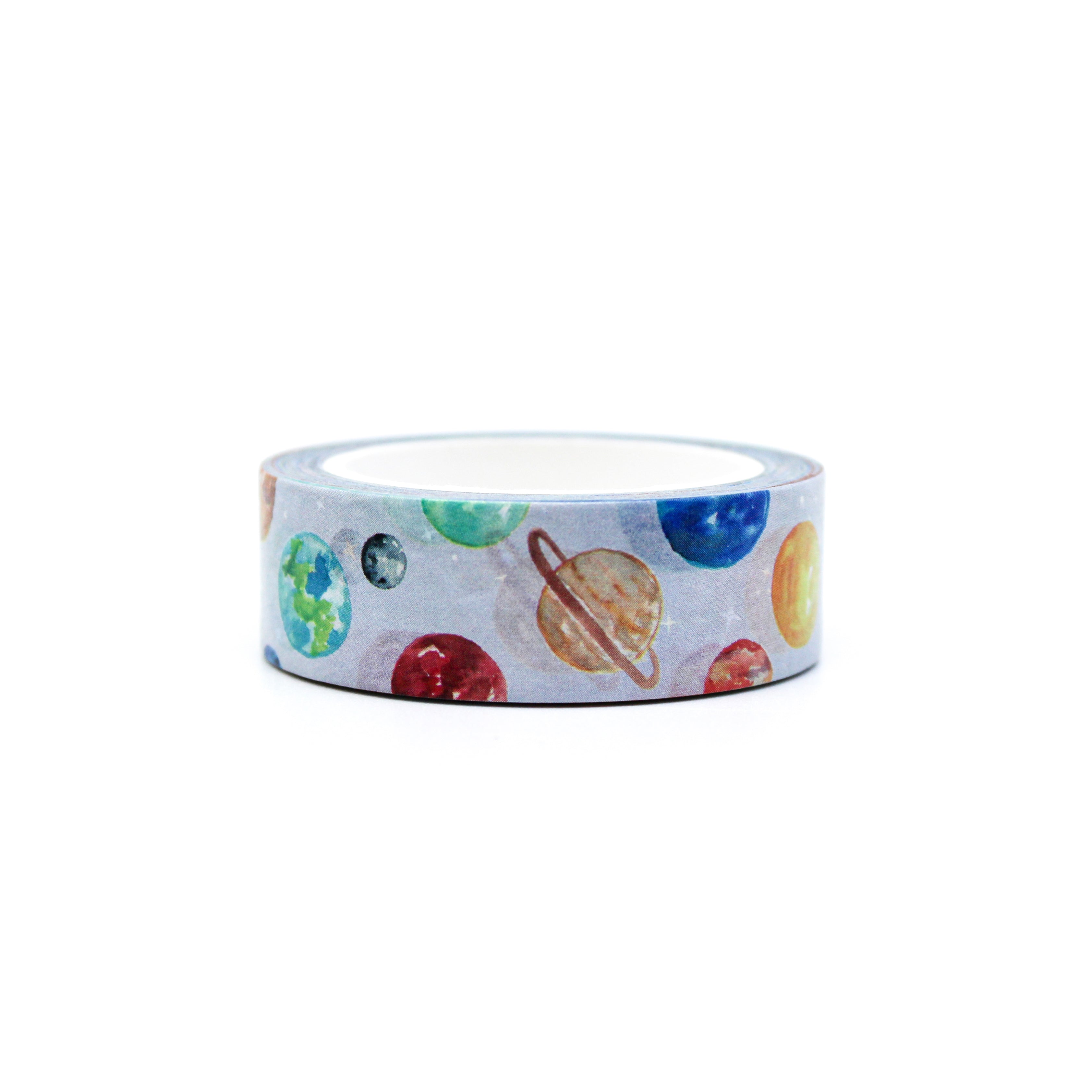 This is cute planet in outer space washi tape is perfect for kids who love science or their science project from BBB Supplies Craft Shop