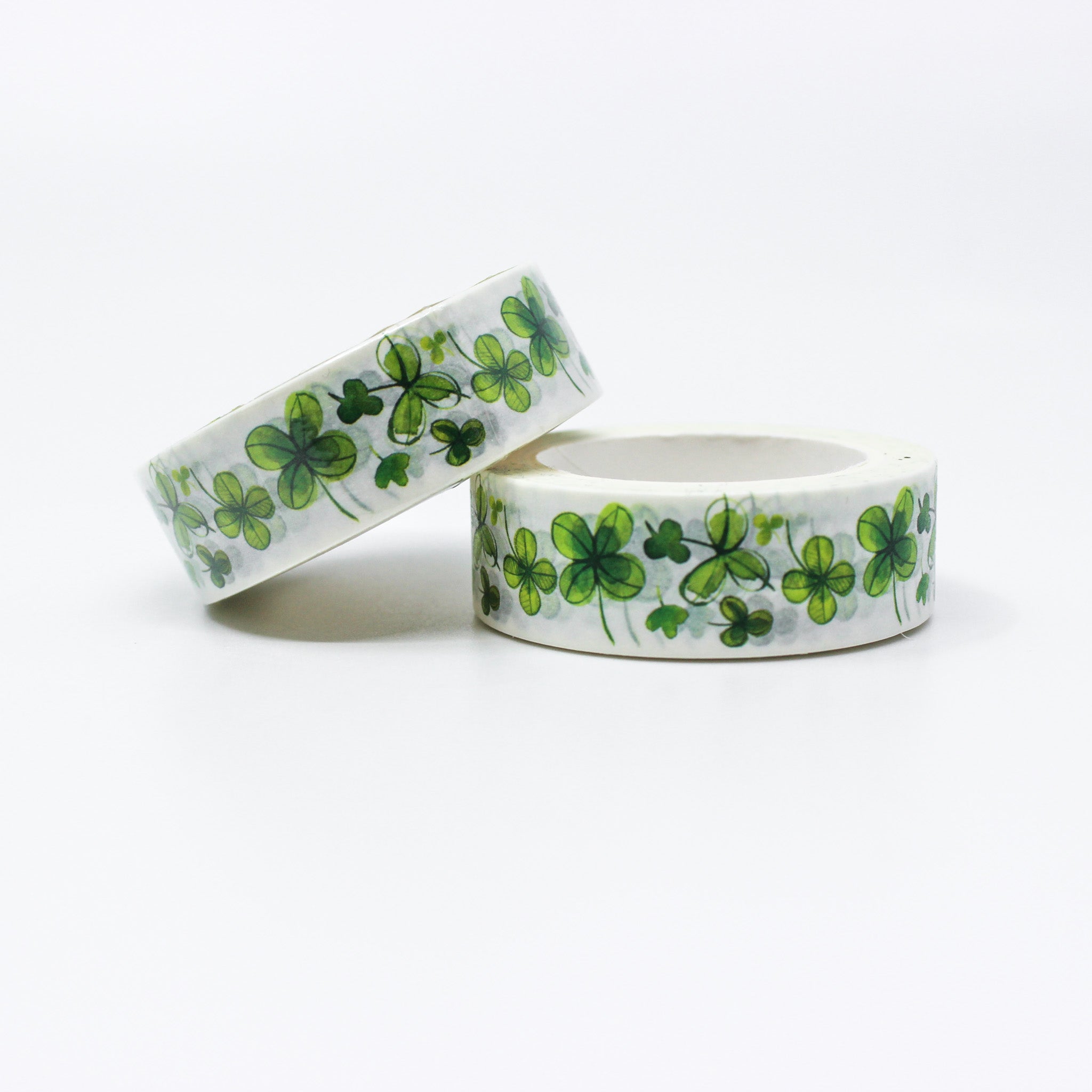This is a green shamrocks clover with white back pattern washi tapes for Journal Supplies, Scrapbooking from BBB Supplies Craft Shop