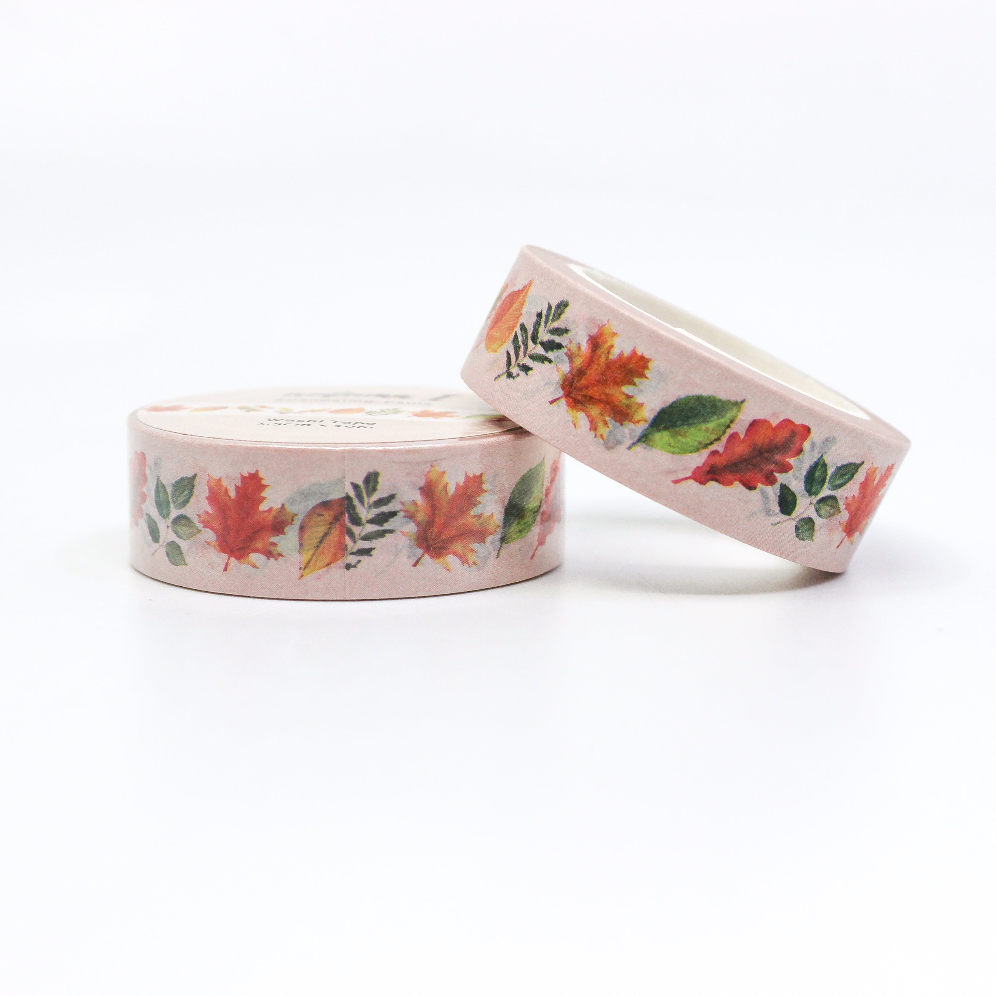 This is a pretty view of single leaves flowers themed fall colors washi tape for Journal Supplies, Scrapbooking washi tapes from BBB Supplies Craft Shop
