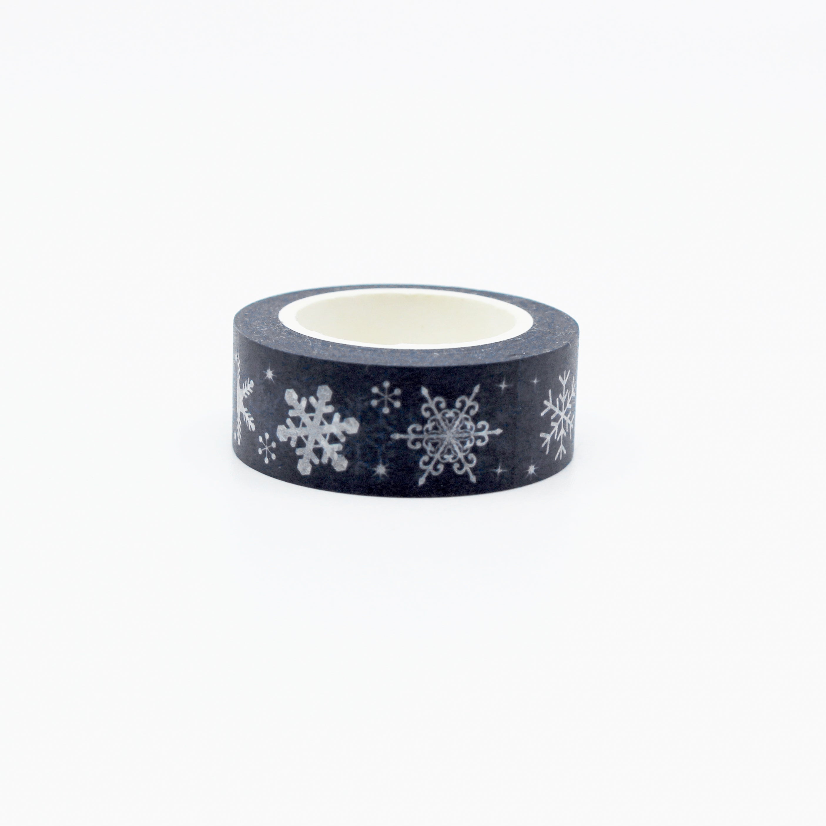 This is a Holiday Christmas dark blue snowflake washi tapes from BBB Supplies Craft Shop