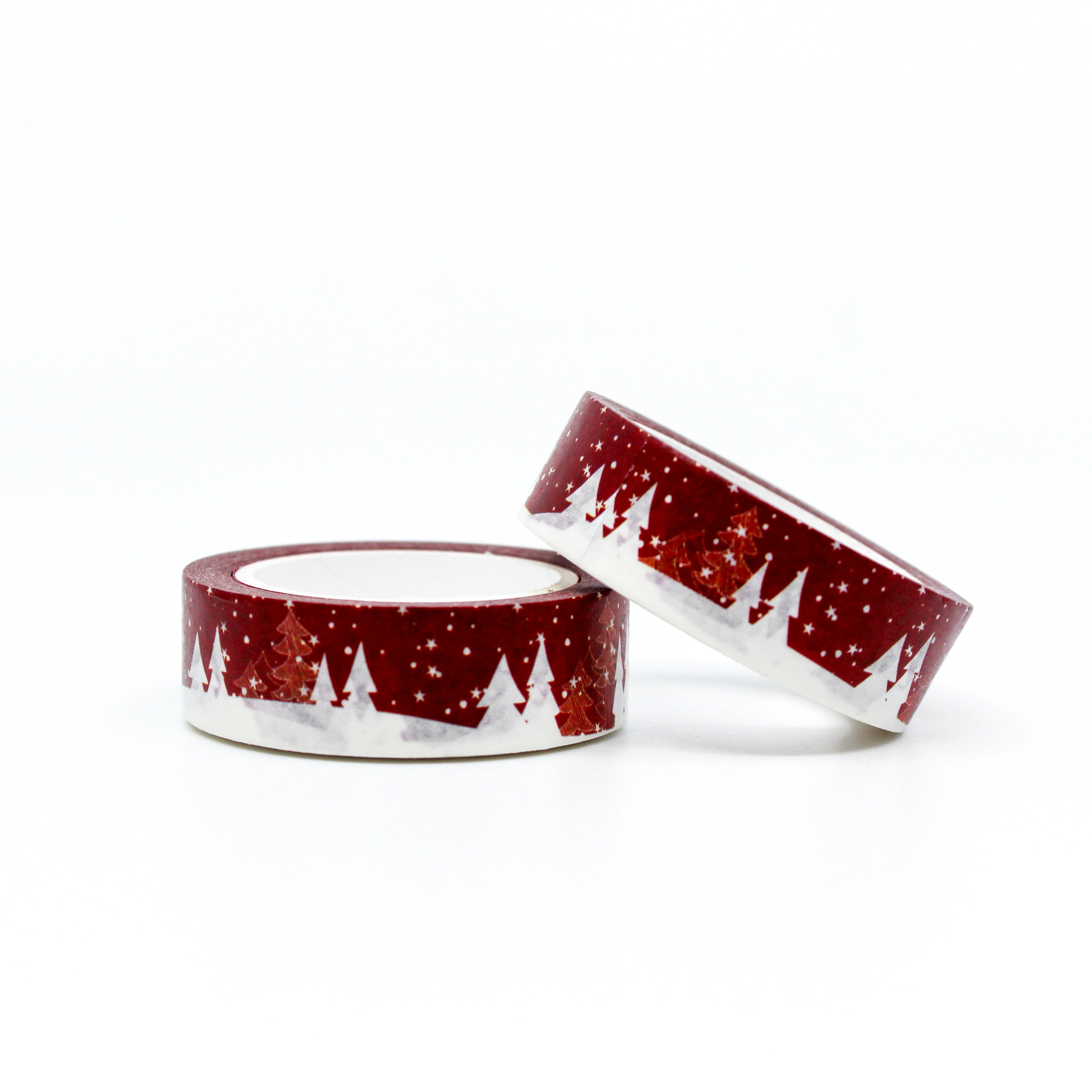 This is a beautiful red Christmas tree line style pattern washi tapes from BBB Supplies Craft Shop