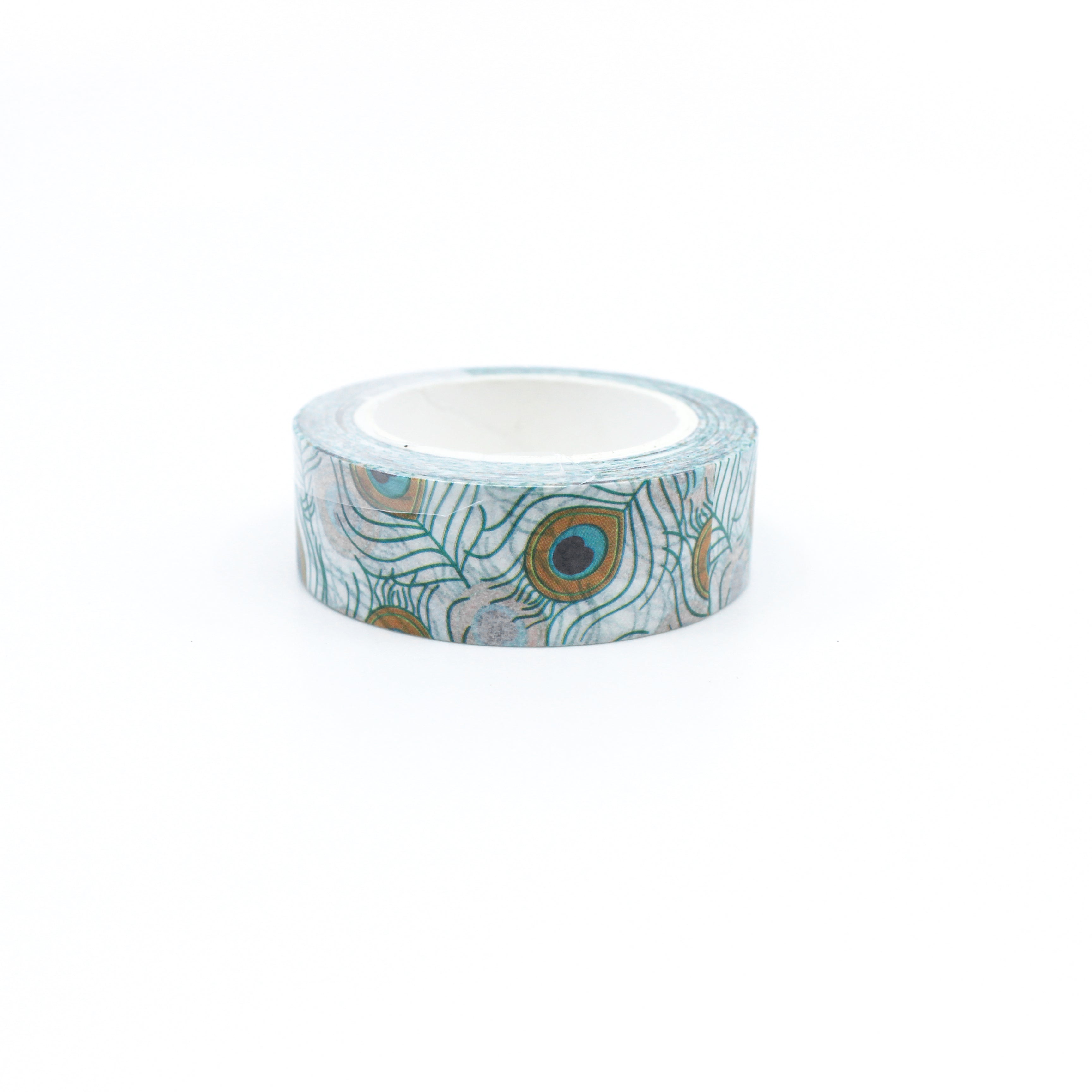 This is a blue style of peacock feather washi tape from BBB Supplies Craft Shop
