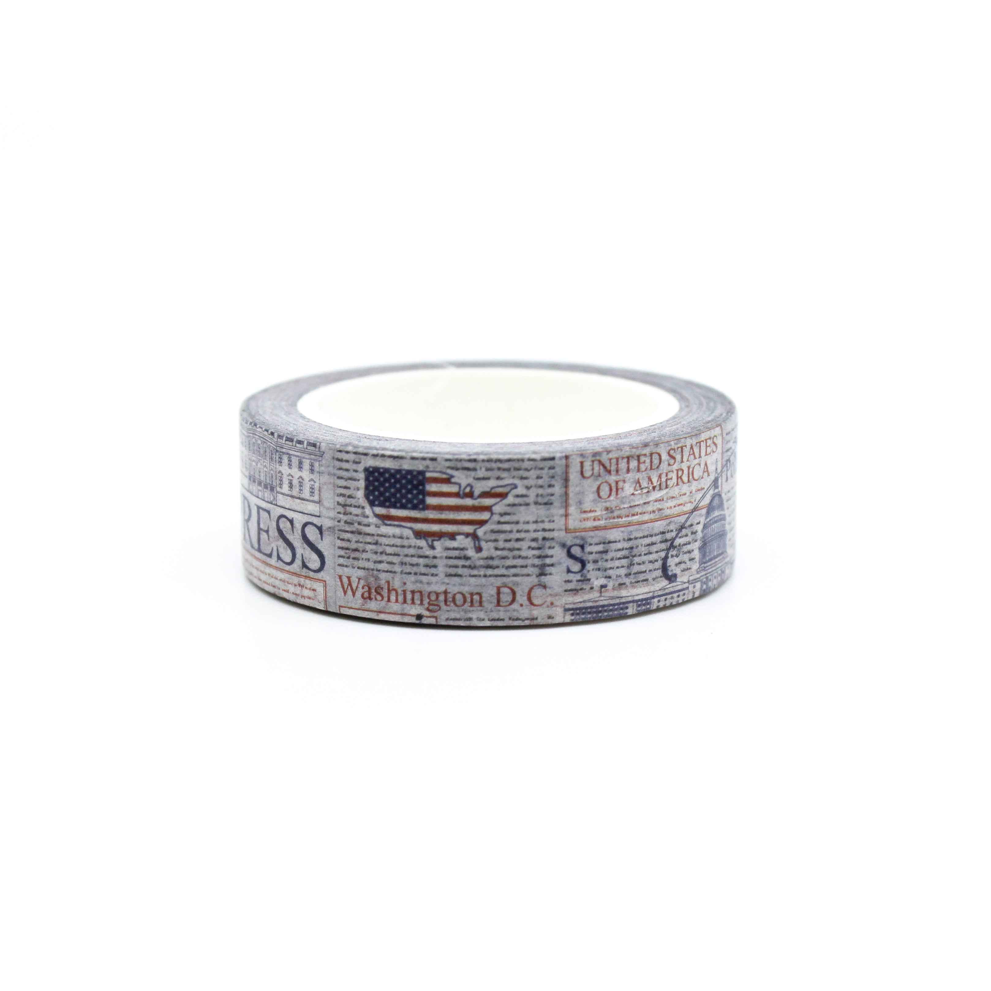 This is a press newsprint  in US washi tape from BBB Supplies Craft Shop