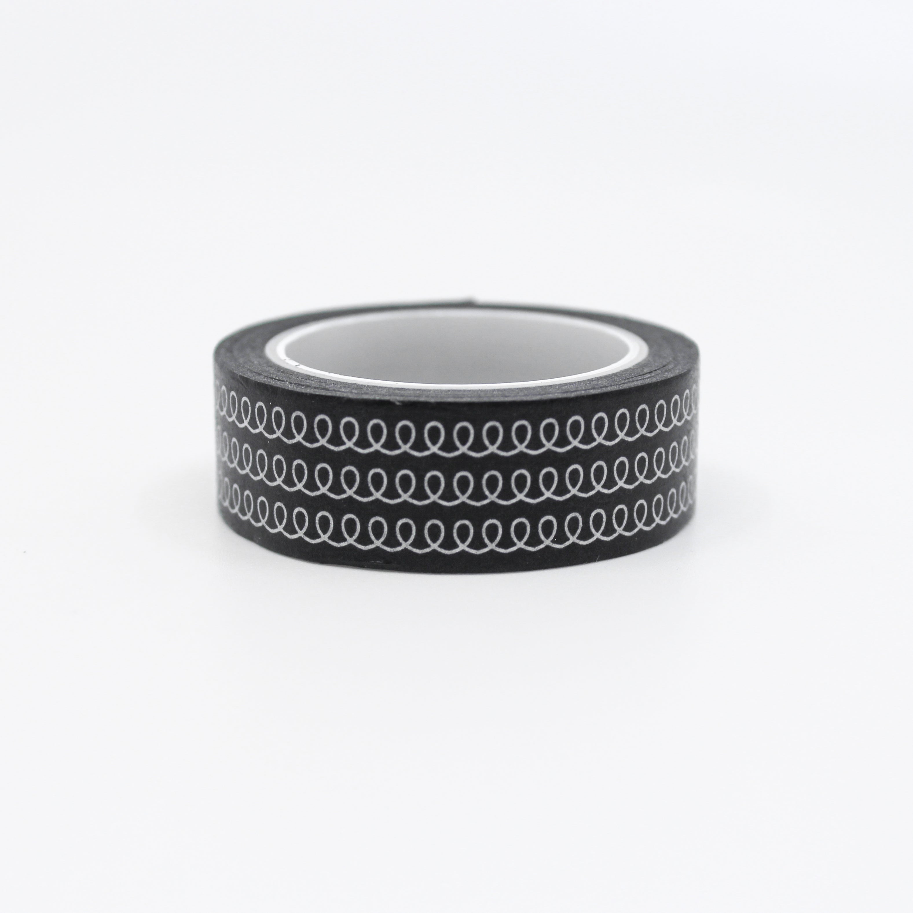 This is a black swirl lines washi tape from BBB Supplies Craft Shop