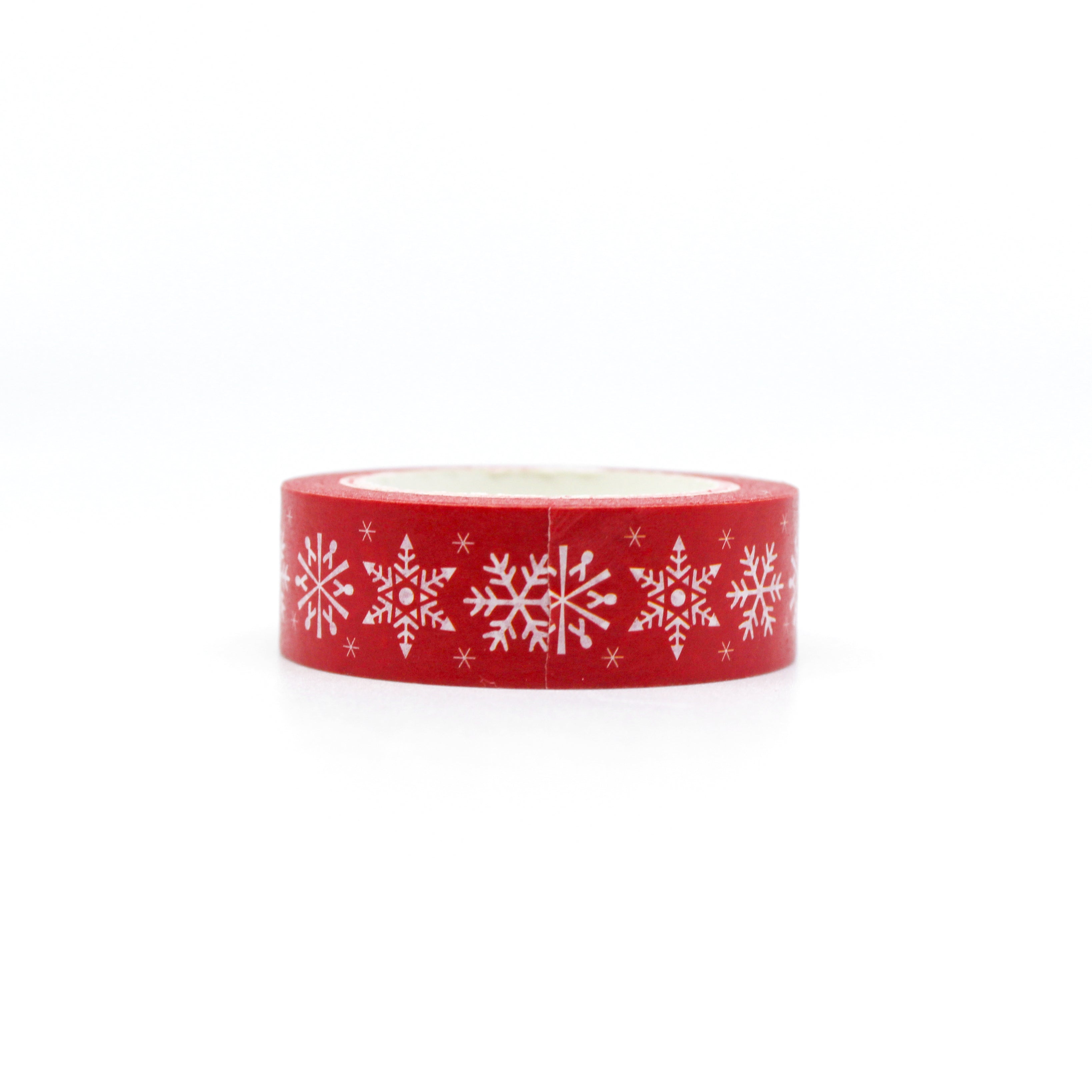 This is a Holiday Christmas red snowflake washi tapes from BBB Supplies Craft Shop