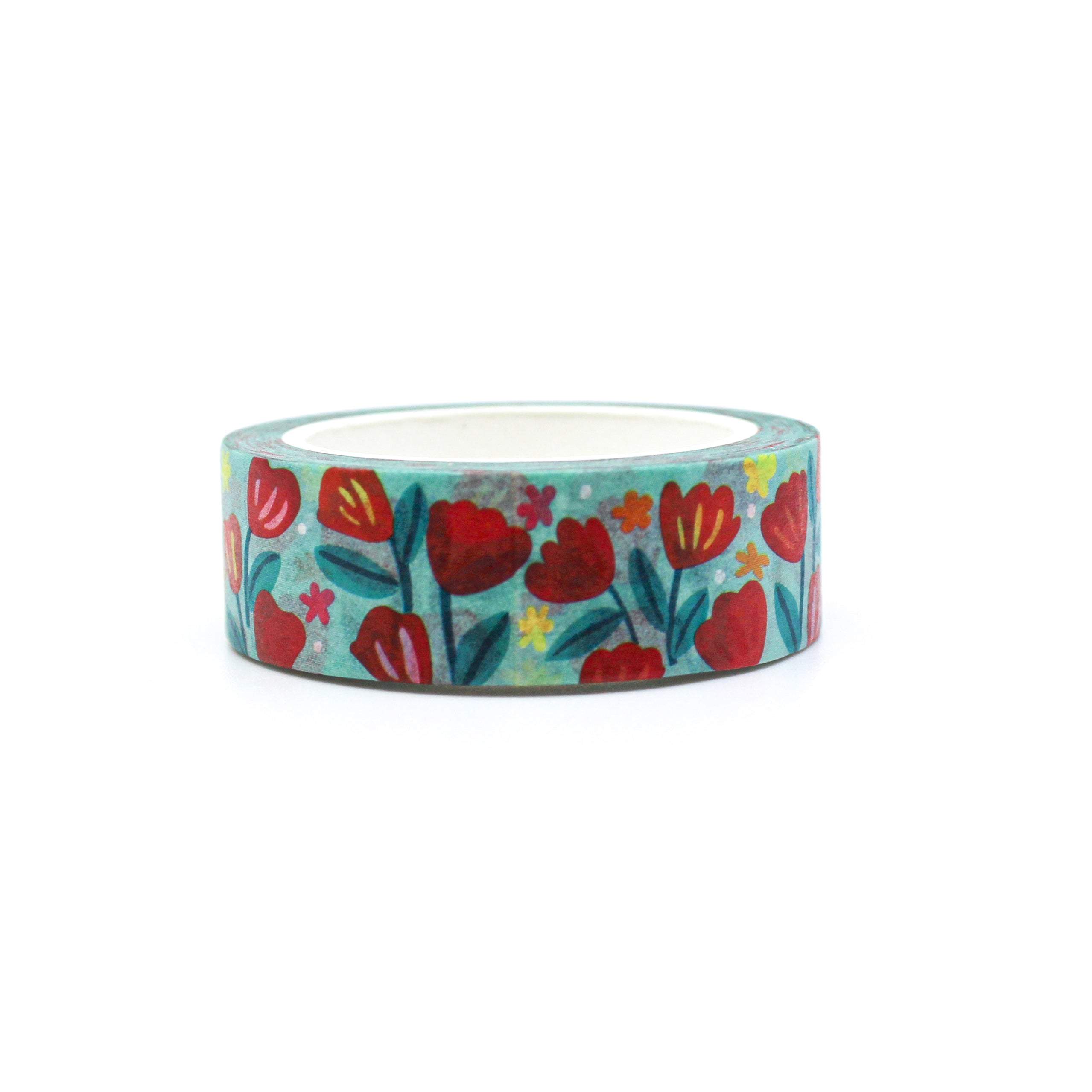 This is a red tulips washi tape from BBB Supplies Craft Shop