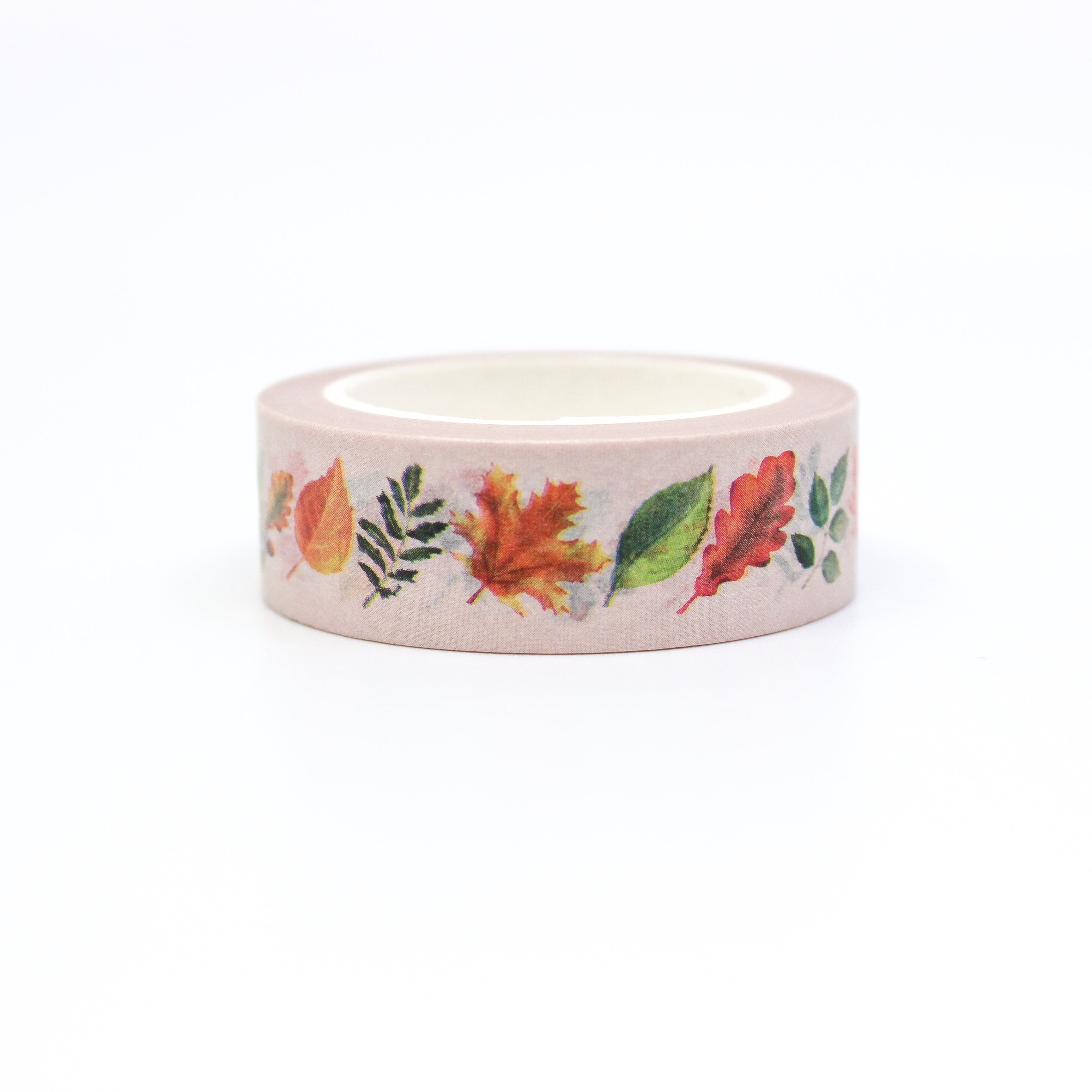 This is a pretty view of autumn single leaves flowers themed fall colors washi tape from BBB Supplies Craft Shop
