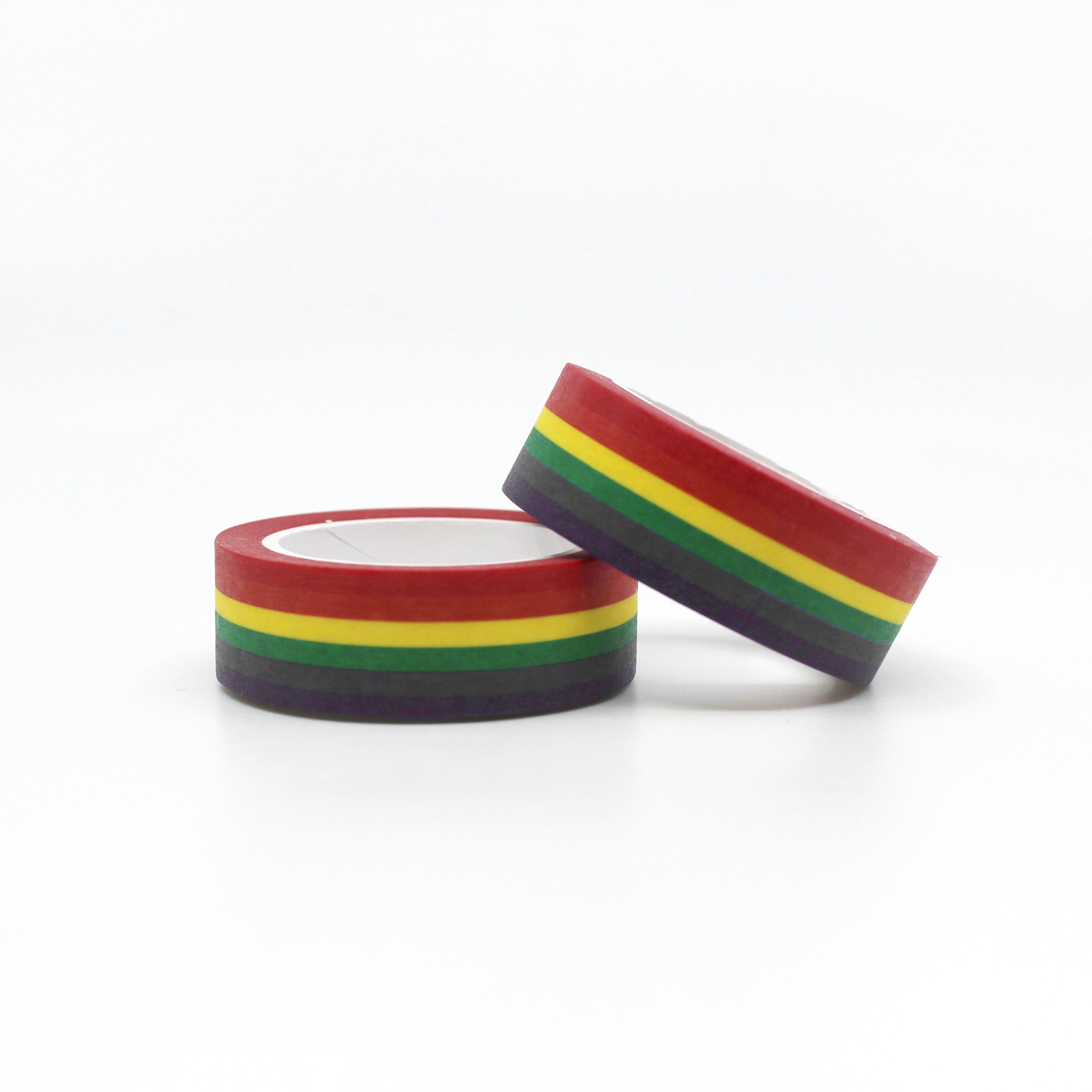 This is a pride flag rainbow washi tape from BBB Supplies Craft Shop