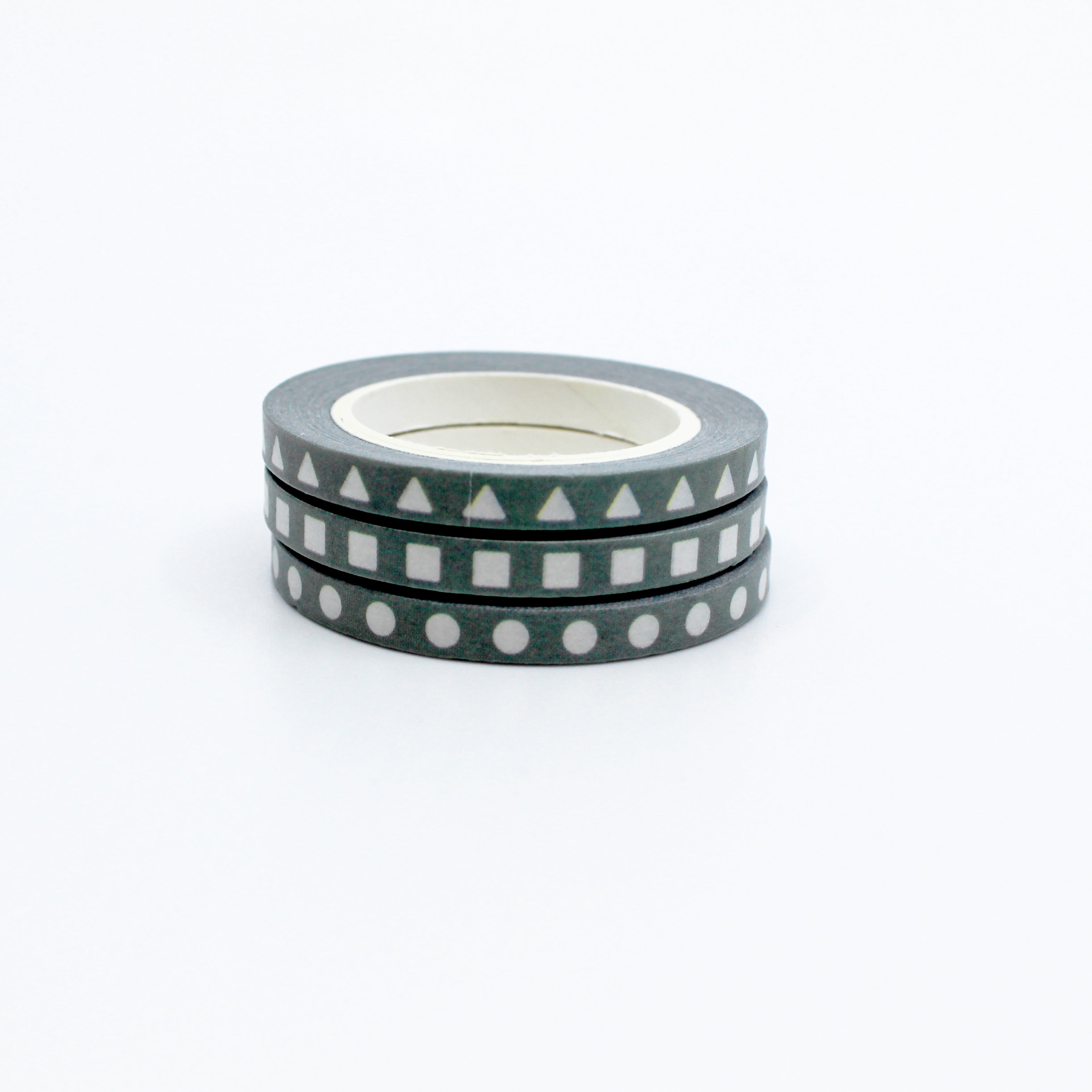 This is a collection of shapes like circle, triangle and square washi tape from BBB Supplies Craft Shop