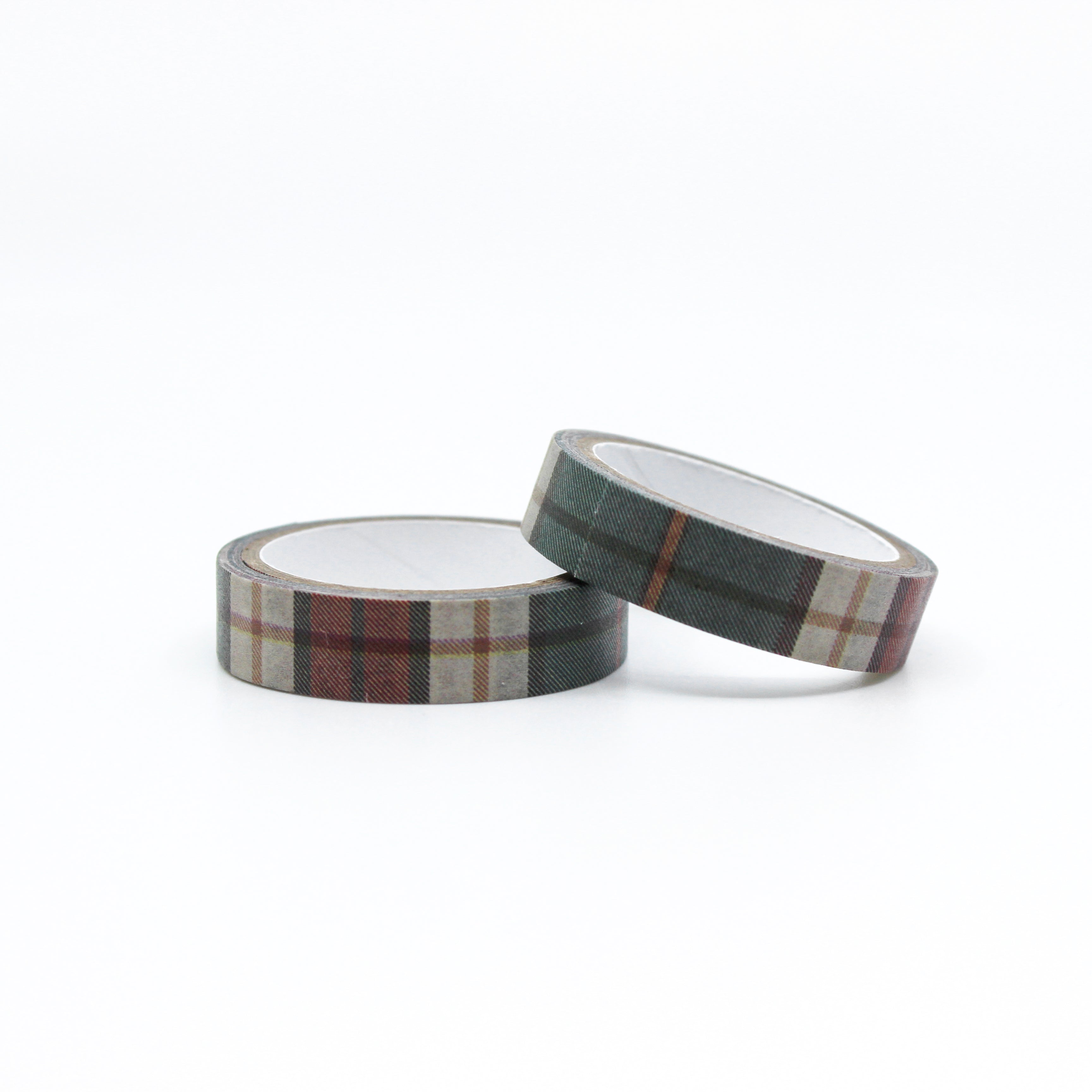 This is a roll of classic thin plaid on Christmas washi tapes from BBB Supplies Craft Shop