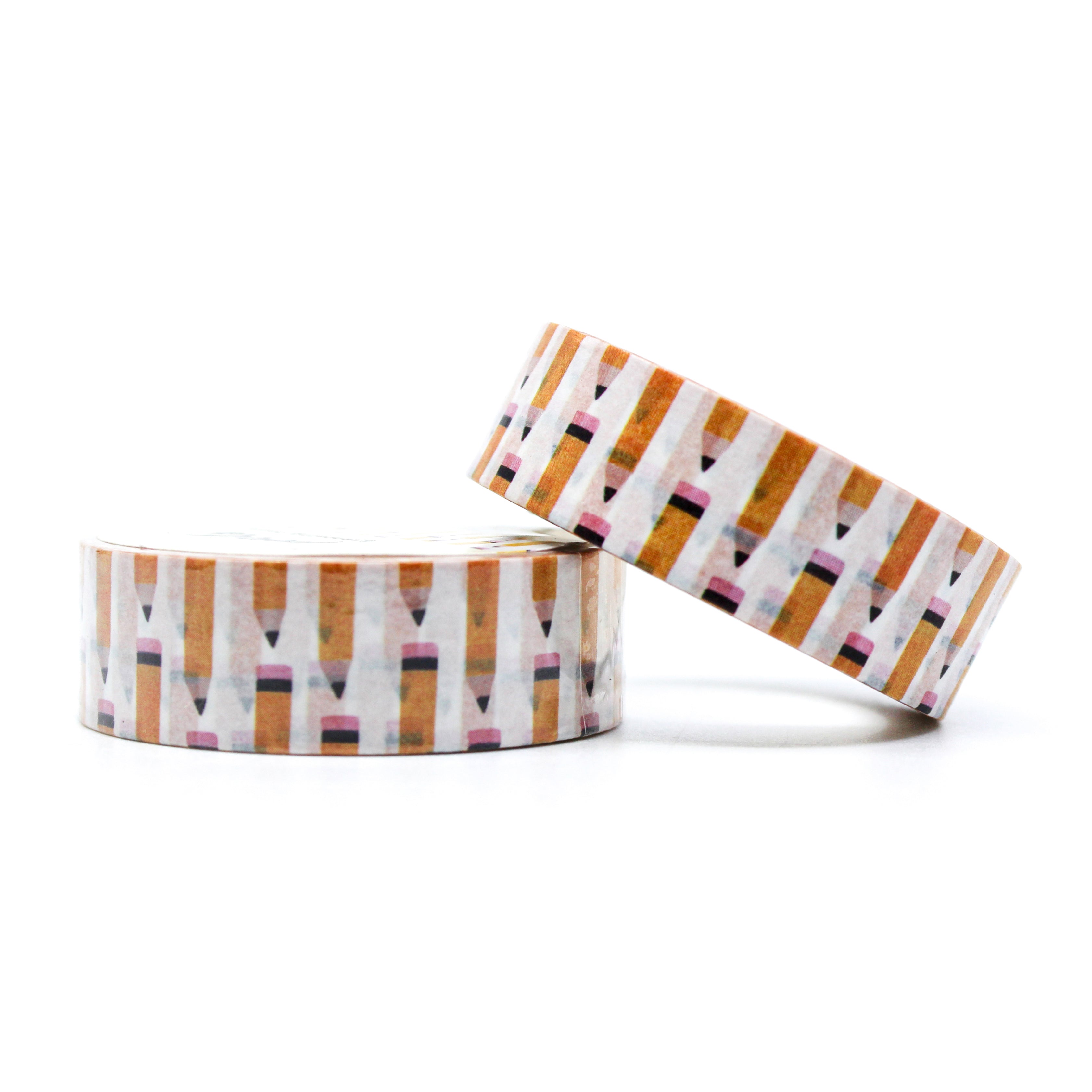 This is a roll of yellow pencils washi tapes from BBB Supplies Craft Shop