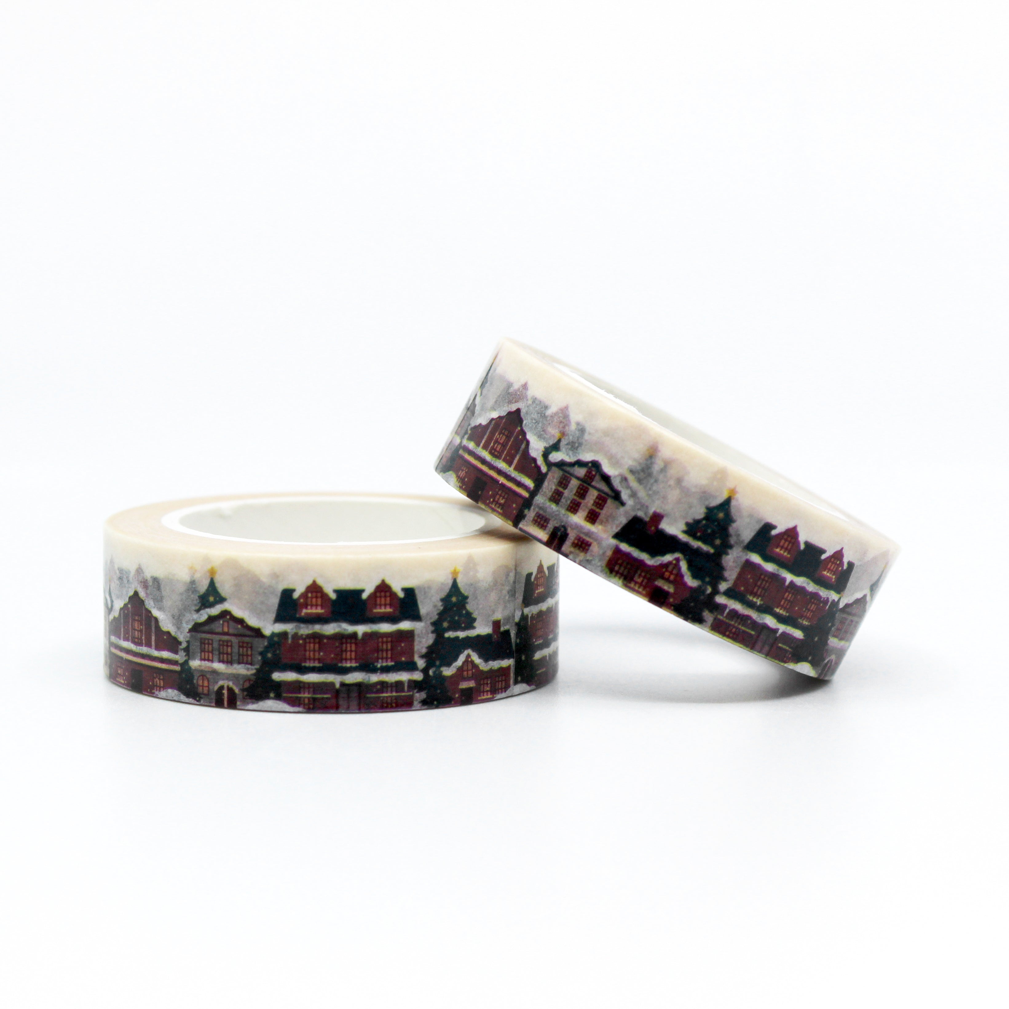 This is a roll of House Village during Christmas season washi tapes from BBB Supplies Craft Shop