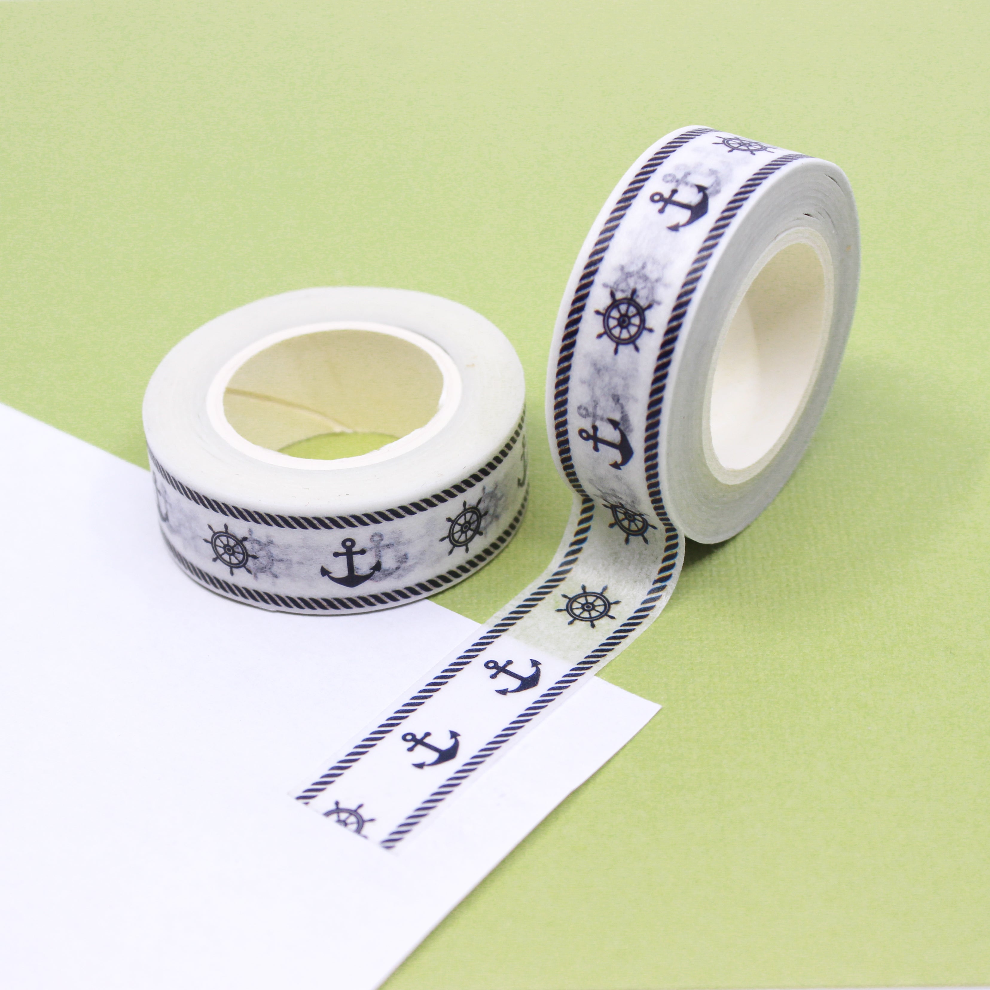This is a nautical symbol view themed washi tape from BBB Supplies Craft Shop