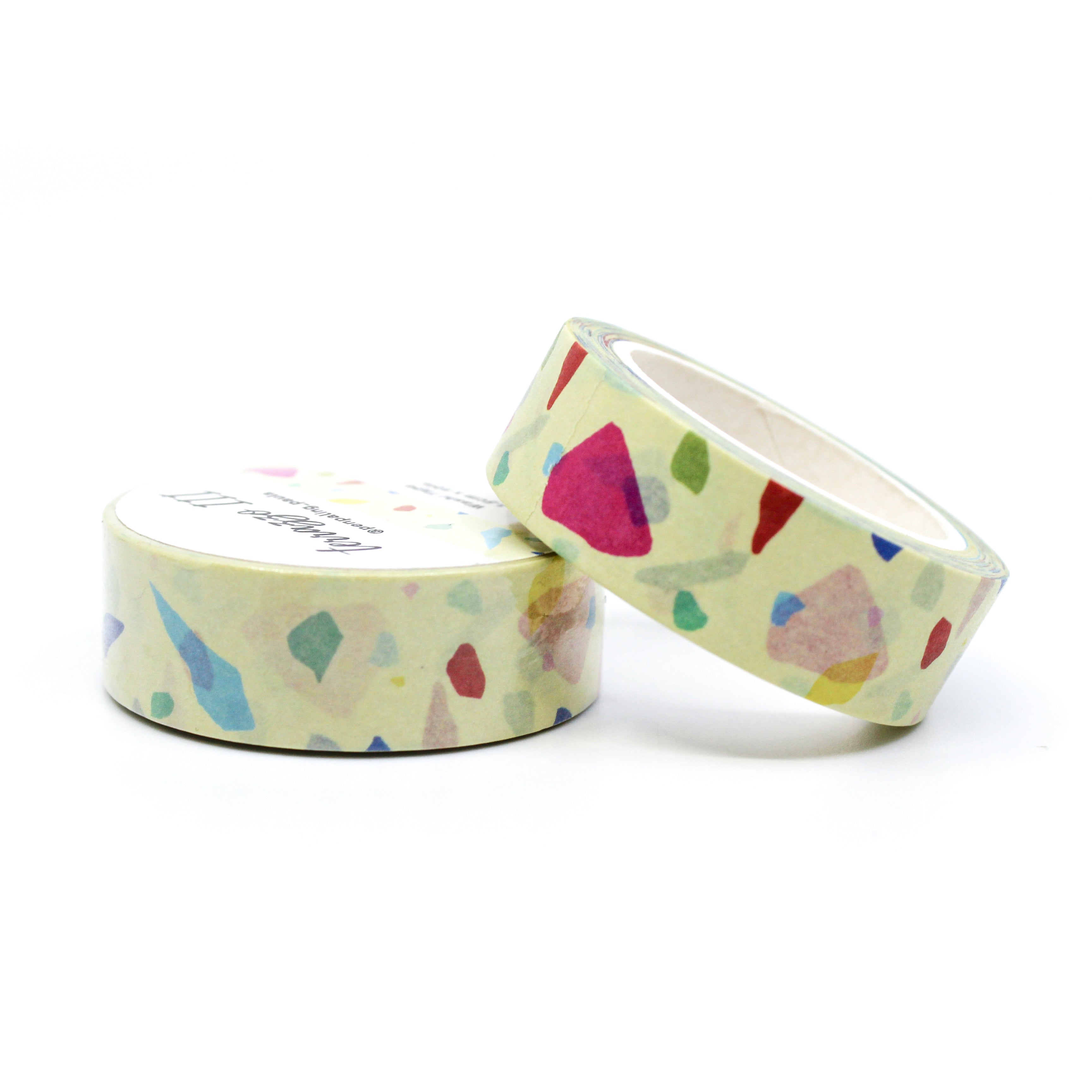 This is a roll of yellow terrazzo washi tapes from BBB Supplies Craft Shop