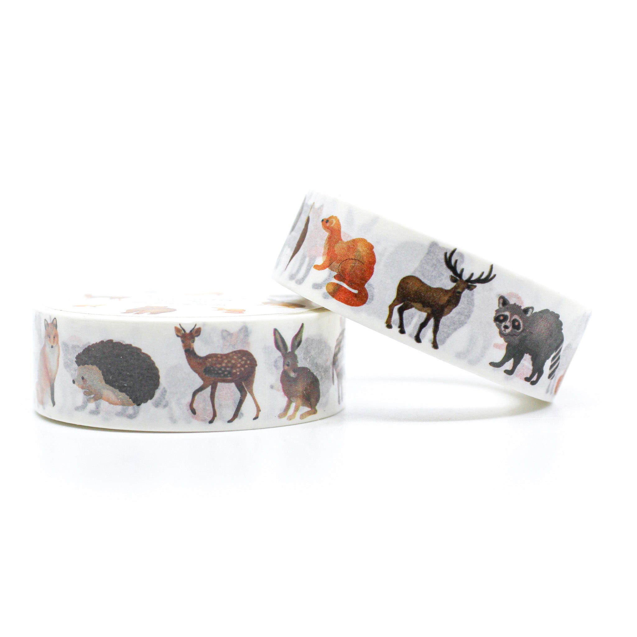 This is a woodland animal creatures pattern washi tape from BBB Supplies Craft Shop pattern washi tapes for Journal Supplies, Scrapbooking from BBB Supplies Craft Shop