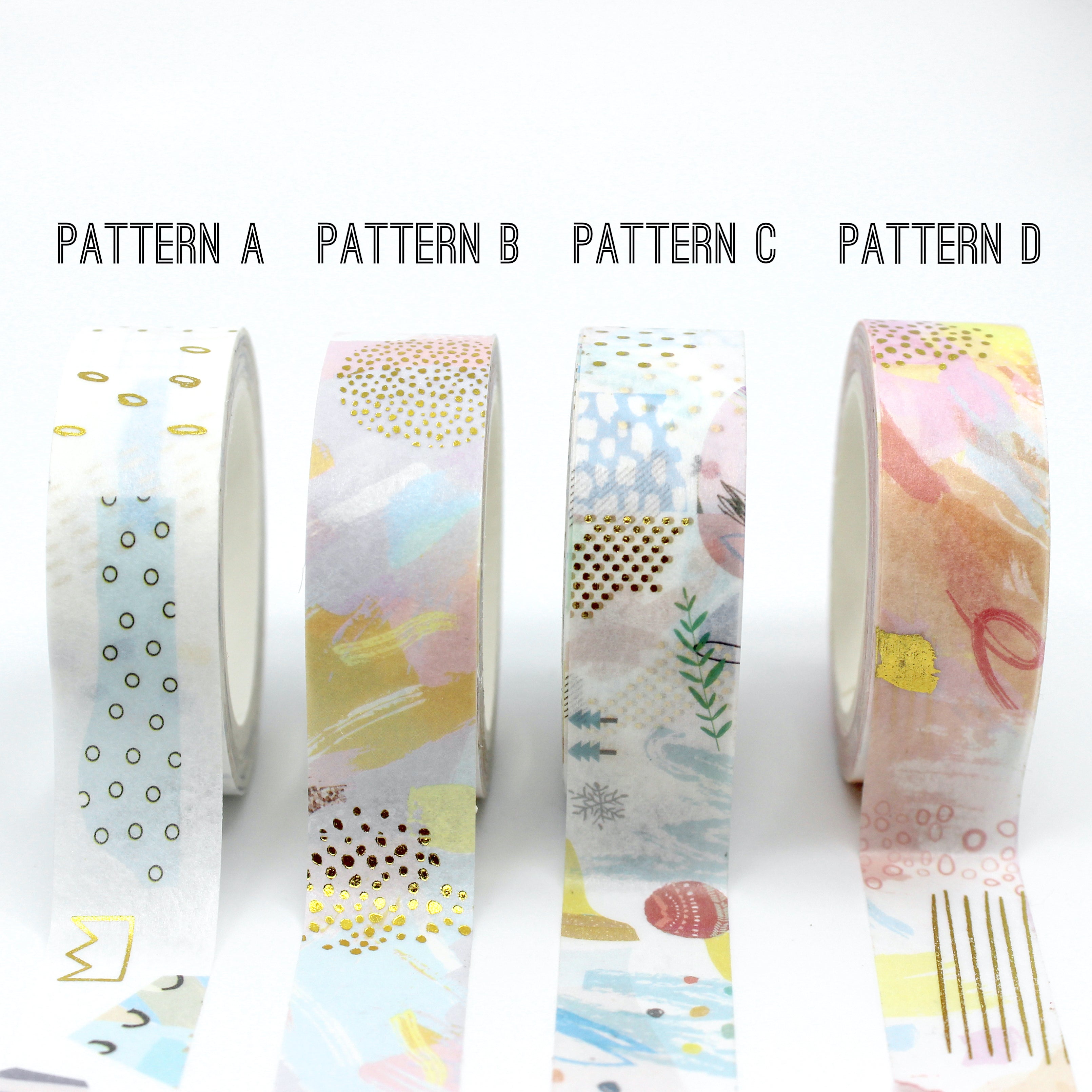 Gold Foil 80's Pink Pattern Washi