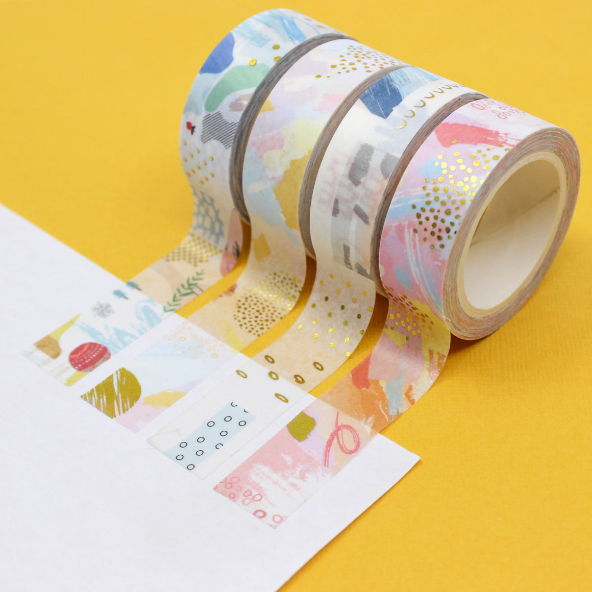 This tape is a unique and pretty decorative pattern that is reminiscent of a retro 80's pattern and will add some sparkle to any craft project, BUJO, or planner spread. We offer four different patterns in this style in our shop. This tape is sold at BBB Supplies Craft Shop.