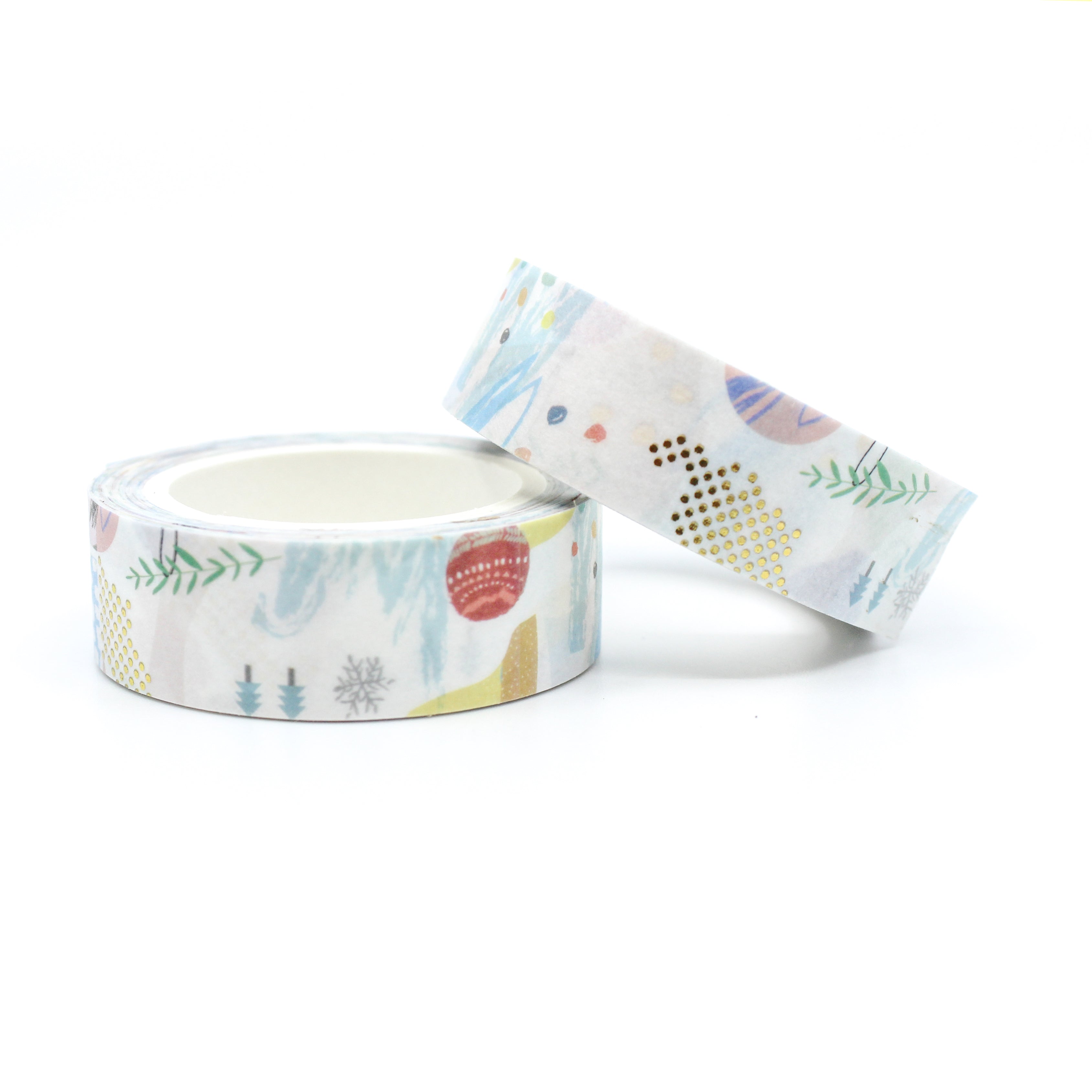 This tape is a unique and pretty decorative pattern that is reminiscent of a retro 80's pattern and will add some sparkle to any craft project, BUJO, or planner spread. We offer four different patterns in this style in our shop. This tape is sold at BBB Supplies Craft Shop.