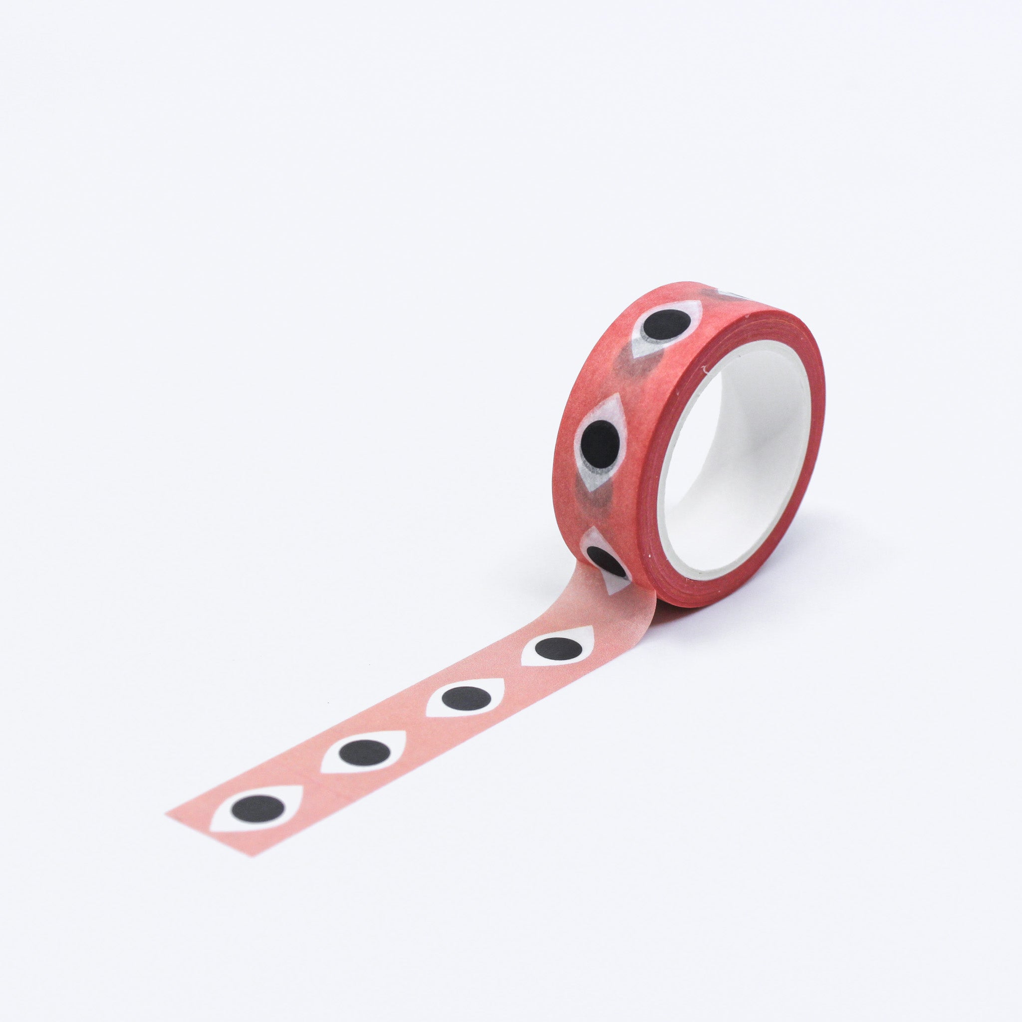 This is a full pattern repeat view of an evil eye washi tape from BBB Supplies Craft Shop