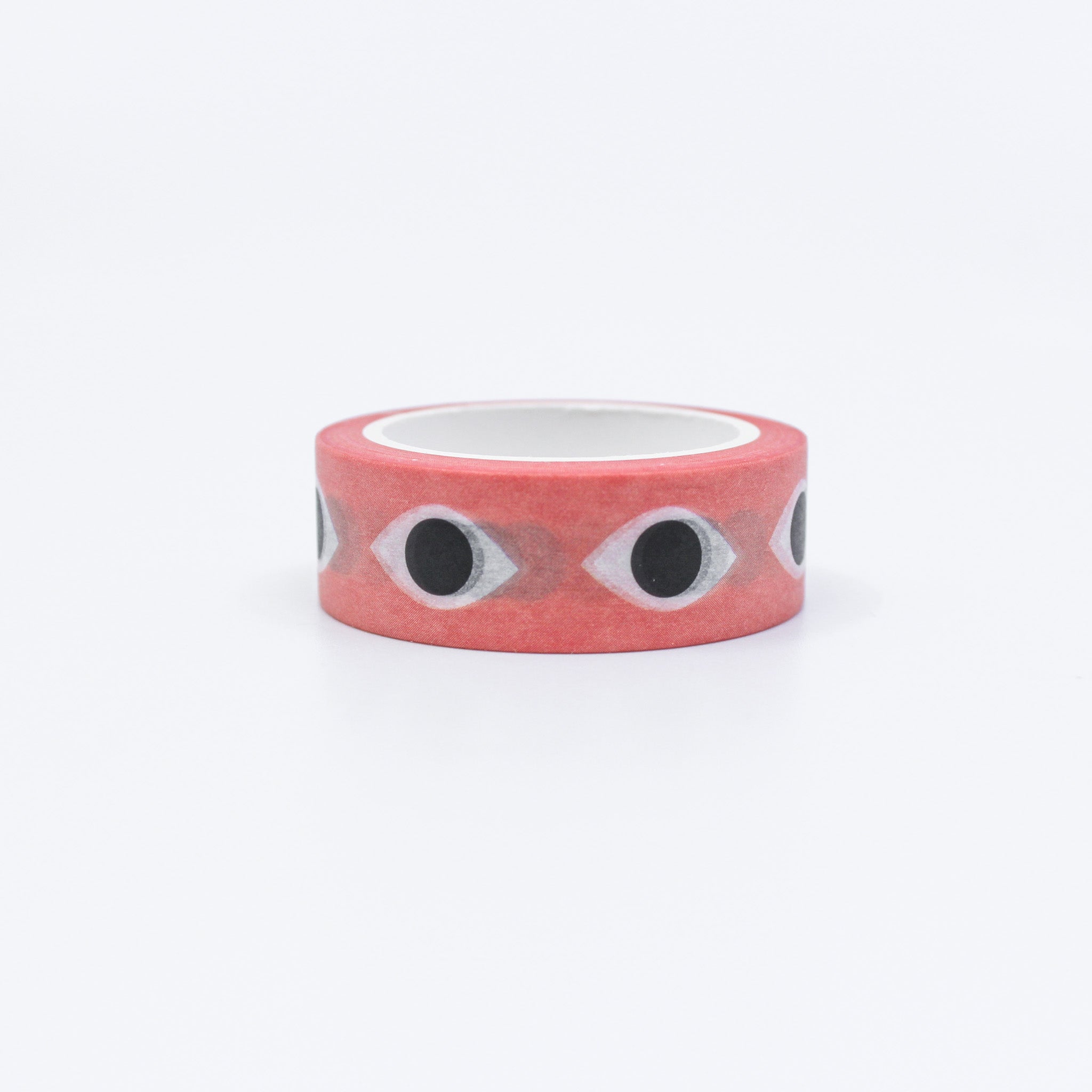 This is a scary evil eye on pink background  pattern washi tape from BBB Supplies Craft Shop