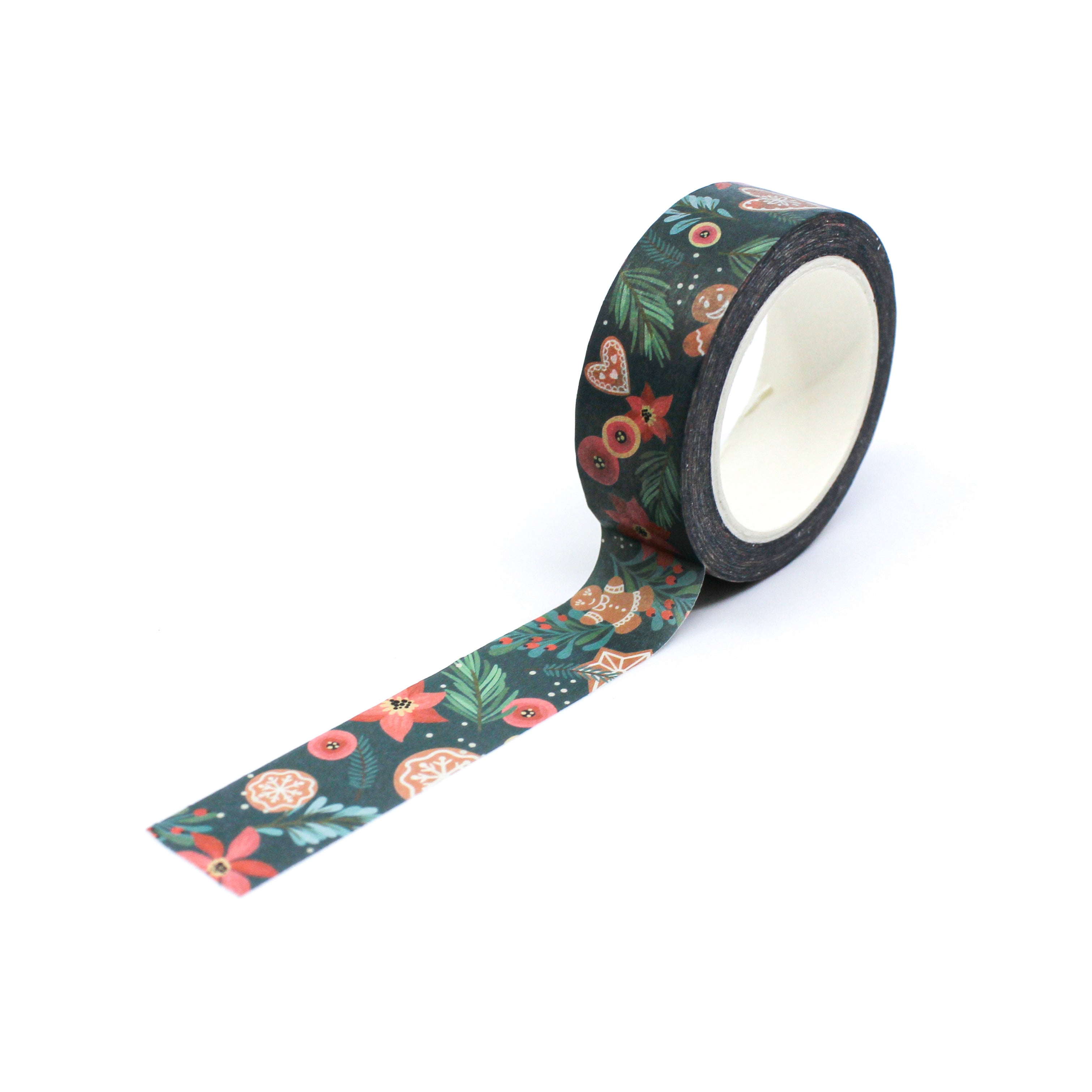 Holiday Warmth with this Christmas Cookie and Gingerbread Man Washi Tape which is perfect for decorating homemade holiday goodies you are gifting from BBB Supplies Craft Shop.