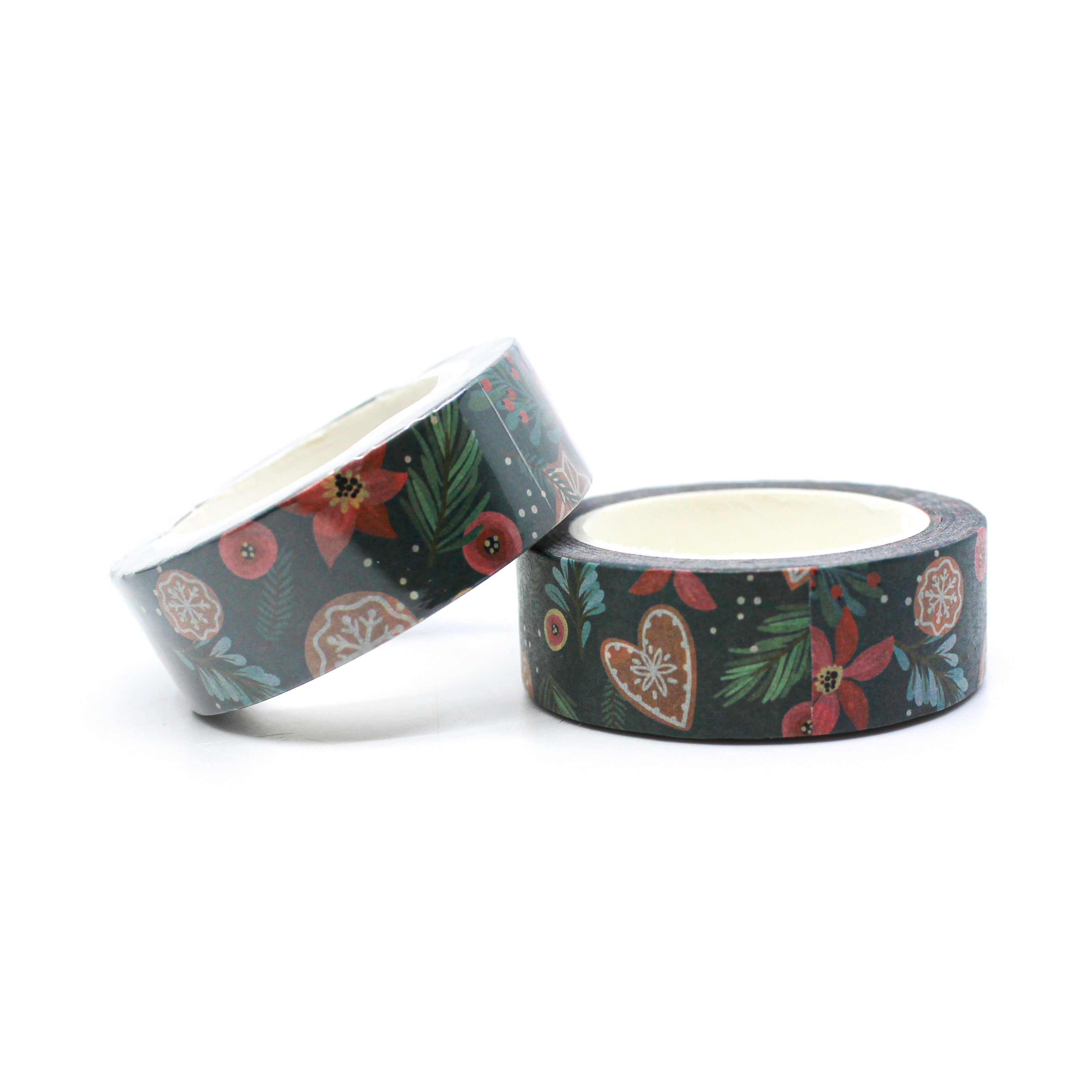 Cute Christmas Cookie and Gingerbread Man Washi Tape which is perfect for decorating your holiday spread from BBB Supplies Craft Shop.