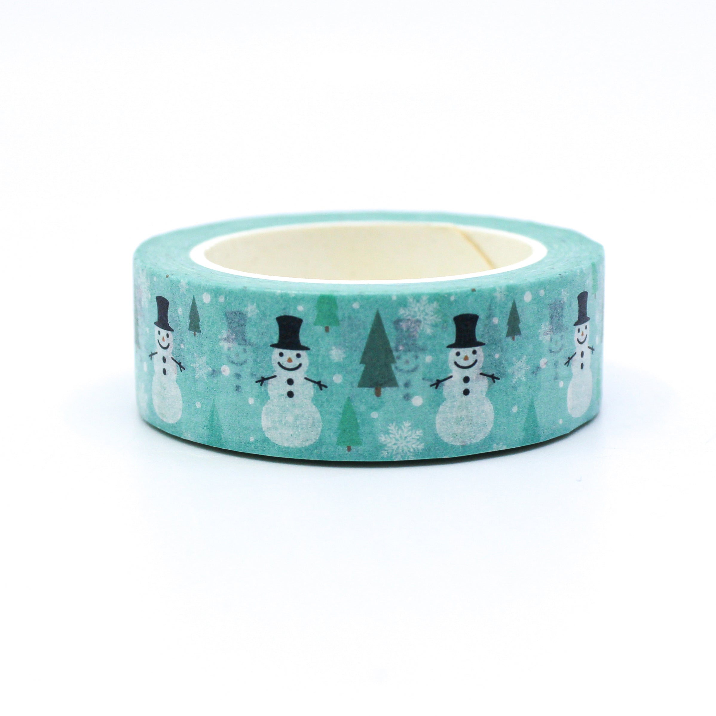 Cute Frosty the Snowman and his magic hat green washi tape for your holiday projects from BBB Supplies Craft Shop.