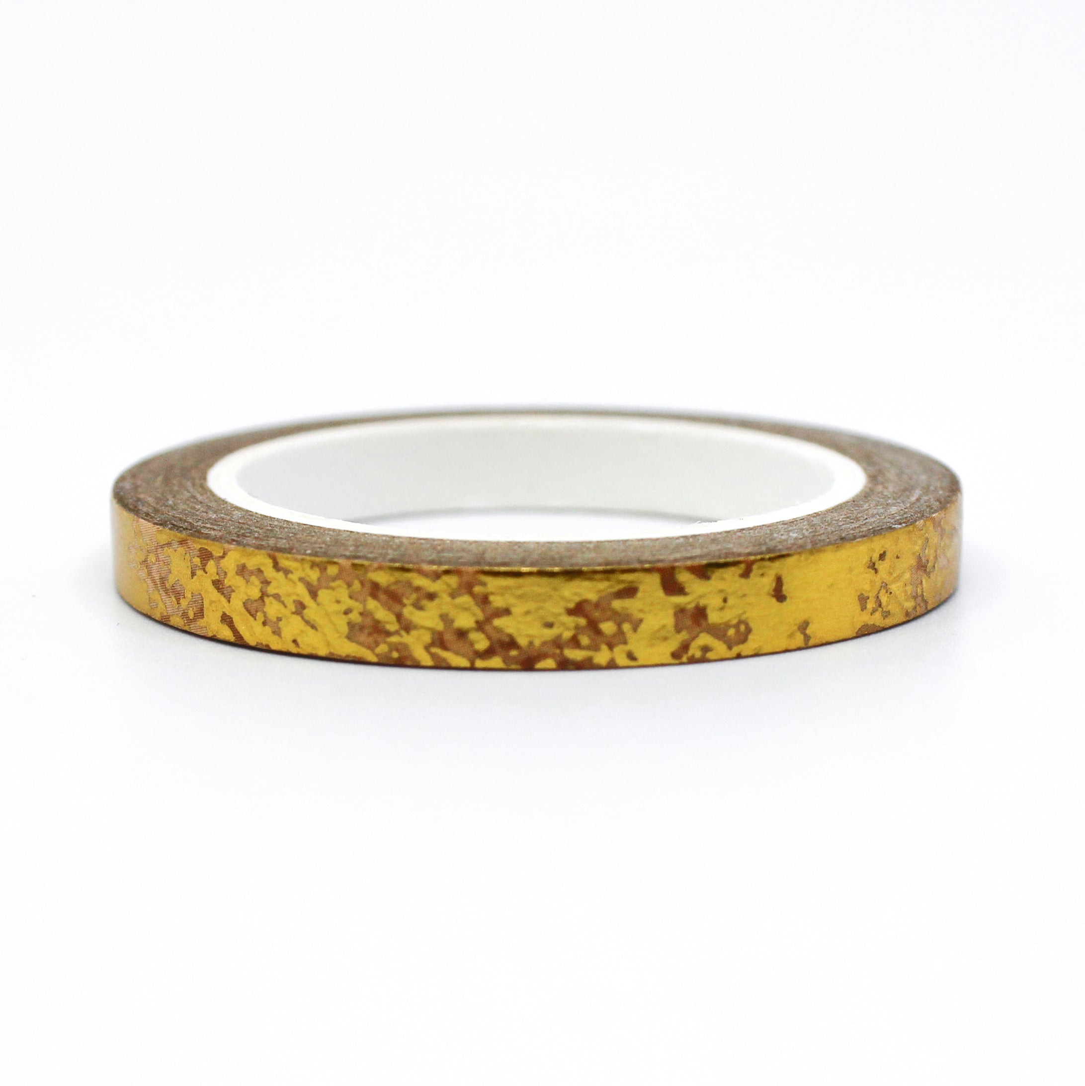 This is a view of marble style matte gold thin foil washi tape from BBB Supplies Craft Shop