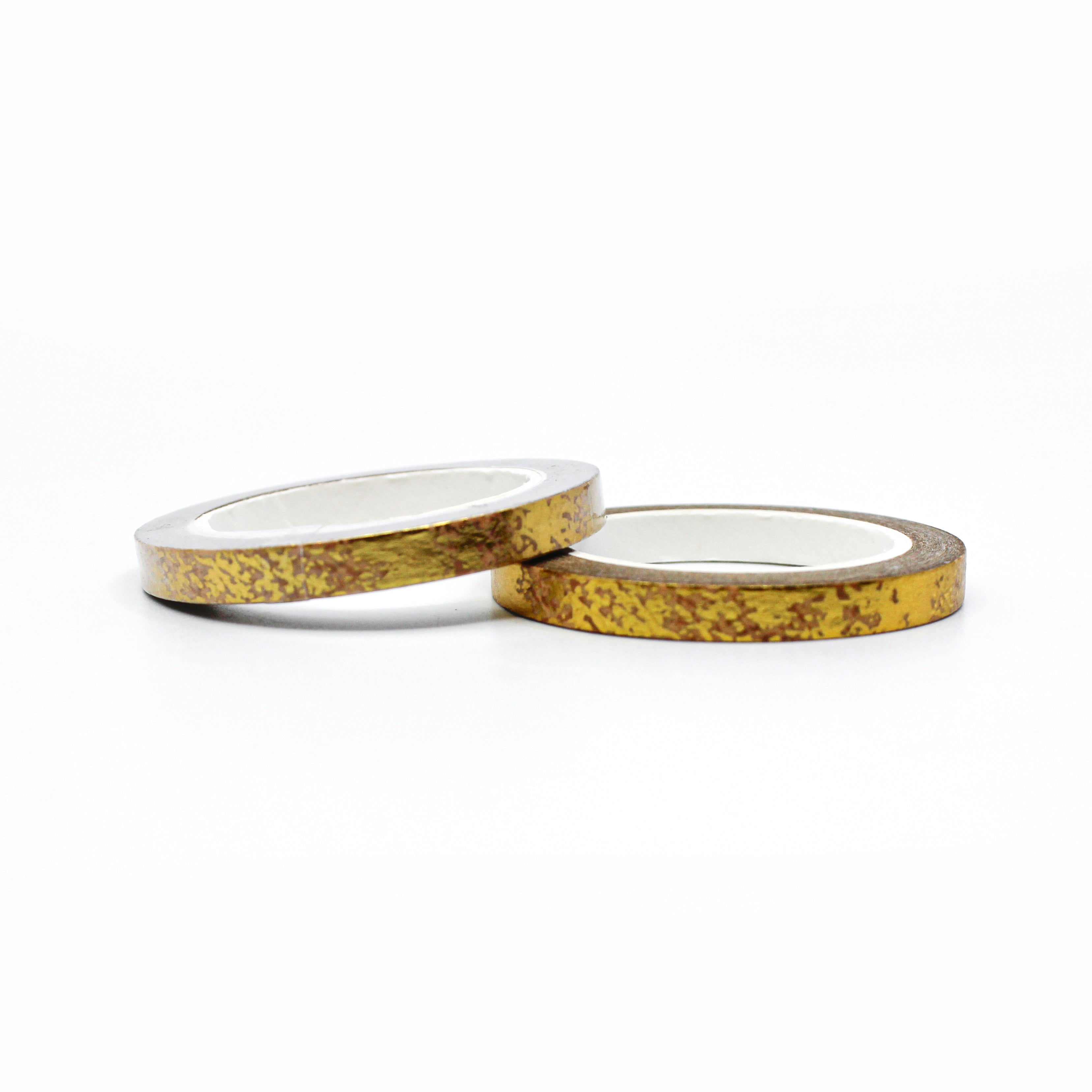 This is a view of marble style matte gold thin foil washi tape for Journal Supplies, Scrapbooking washi tapes from BBB Supplies Craft Shop