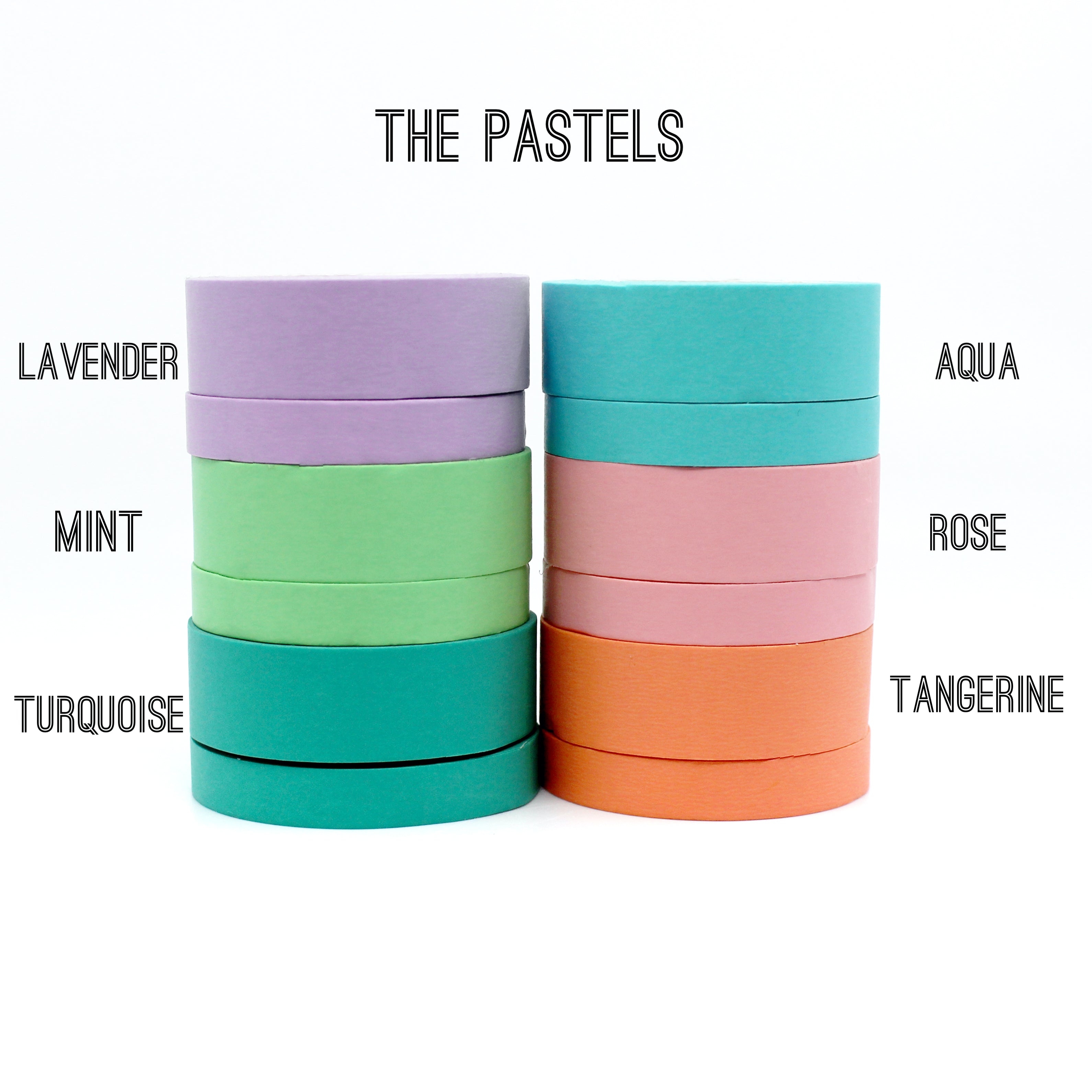 This pastel turquoise blue washi tape is vibrant and fun. This washi tape is part of our solid neon thick-thin matching duo washi collection. Find the perfect color for any project in BBB Supplies' thick-thin solids collection, from neon to neutral to pastel and more. This tape is sold at BBB Supplies Craft Shop.
