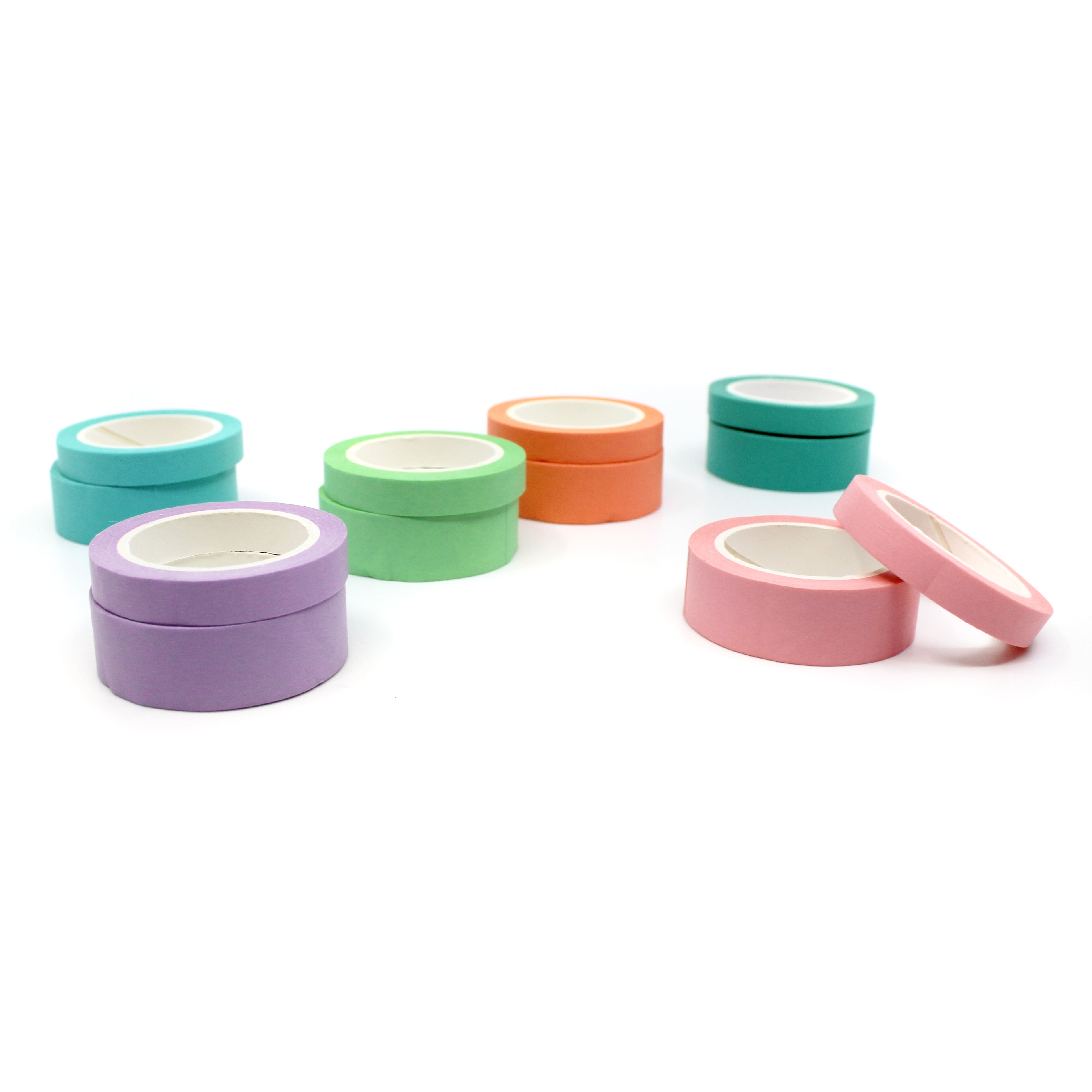 This pastel orange washi tape is vibrant and fun. This washi tape is part of our solid neon thick-thin matching duo washi collection. Find the perfect color for any project in BBB Supplies' thick-thin solids collection, from neon to neutral to pastel and more. This tape is sold at BBB Supplies Craft Shop.