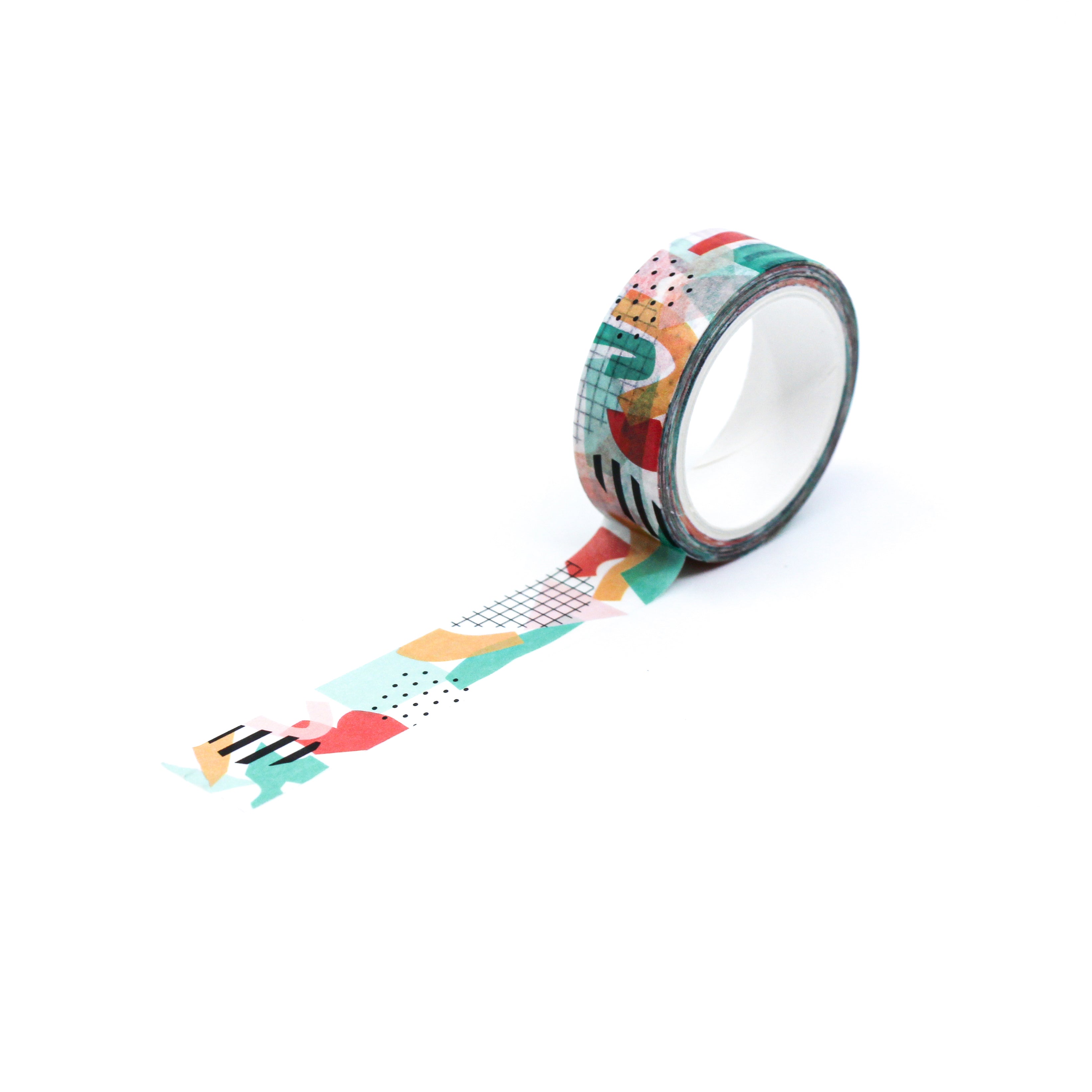 This is full pattern repeat of a washi tape with a fun pop art pattern from BBB Supplies Craft Shop.