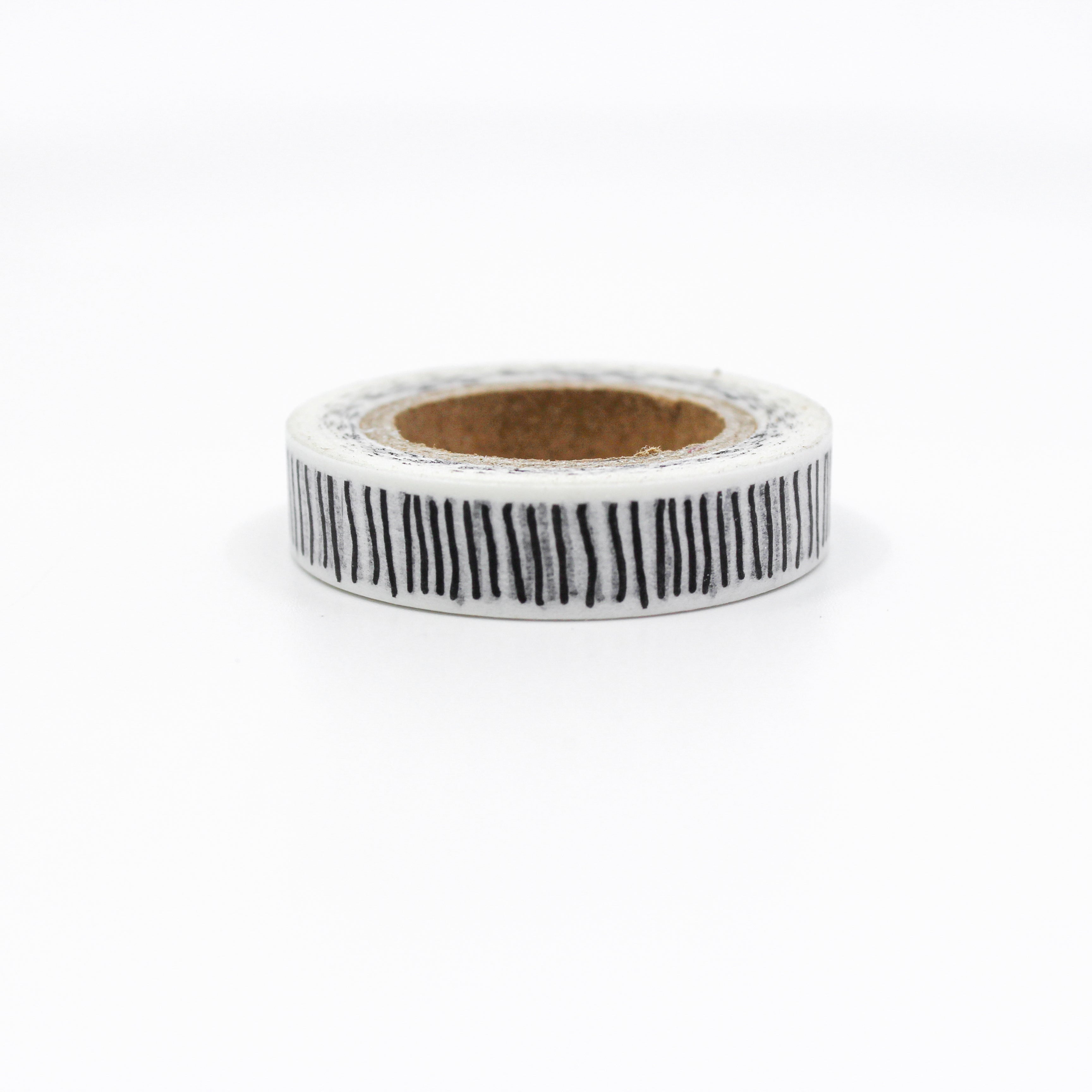 This is a plain black curve stick lines washi tape from BBB Supplies Craft Shop