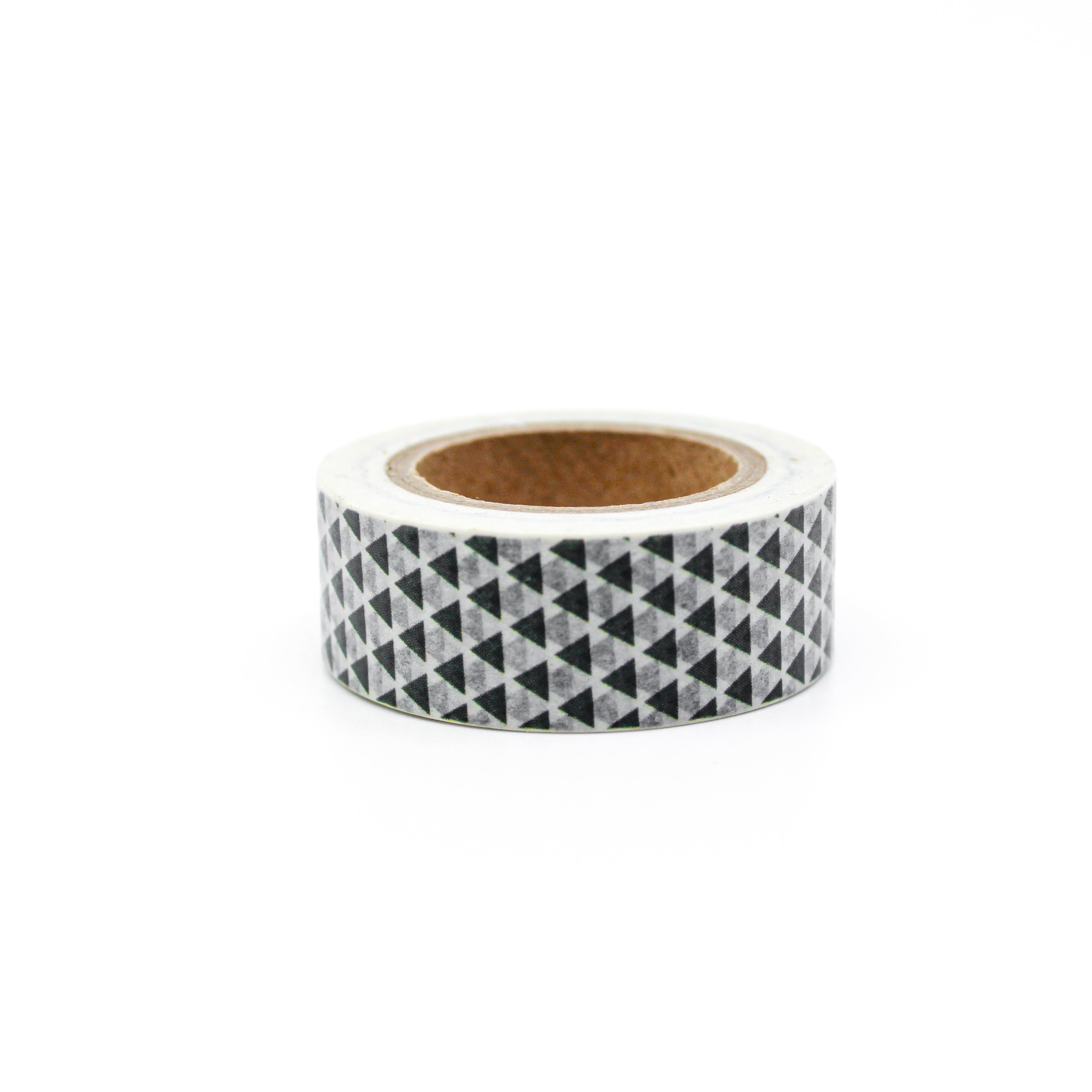 This is a black and white geo triangle shape washi tape from BBB Supplies Craft Shop