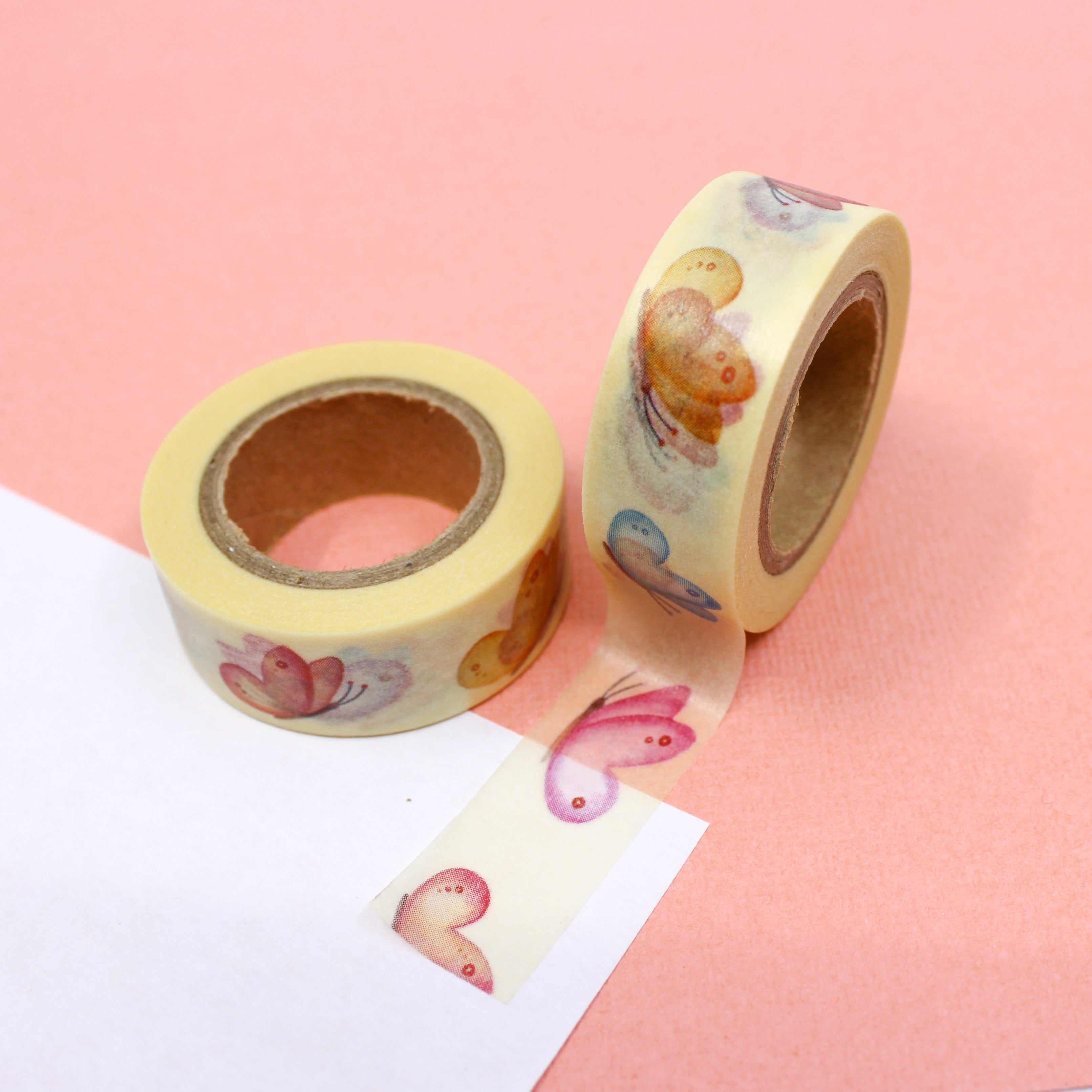 This is a colorful flying butterflies pattern Washi Tape from BBB Supplies Craft Shop