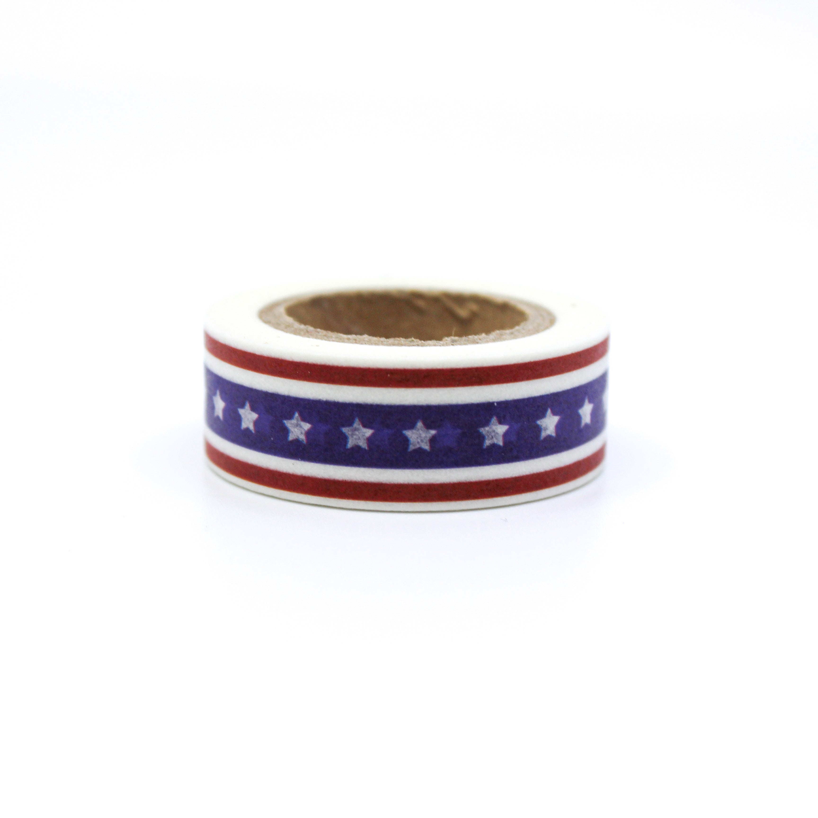This is red, white and blue stripe with American star washi tapes from BBB Supplies Craft Shop