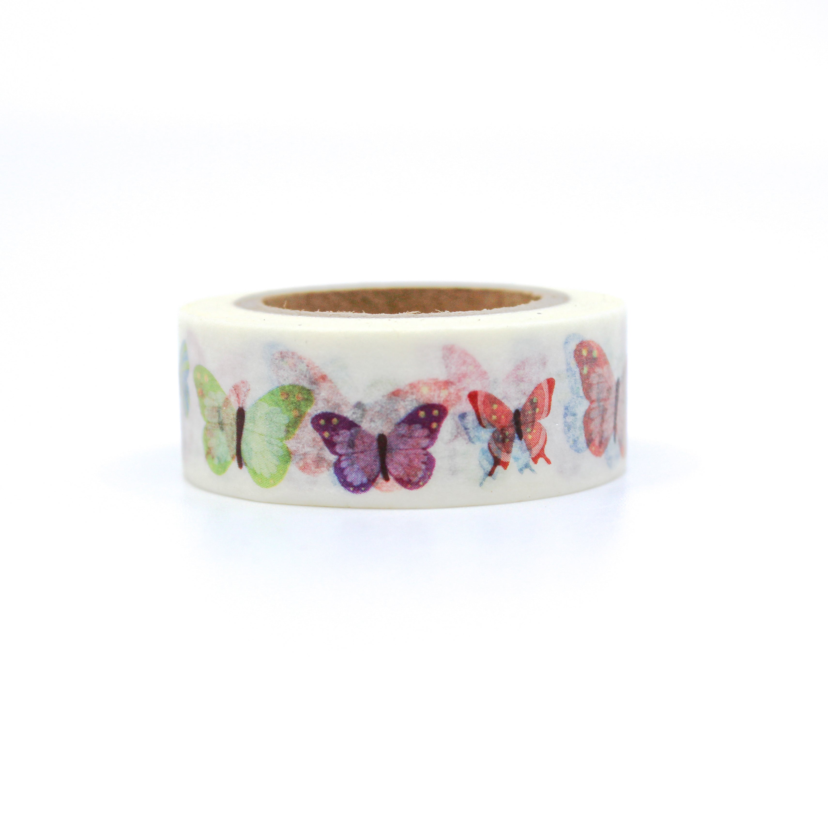 This is a cute colored butterflies with white background washi tapes from BBB Supplies Craft Shop