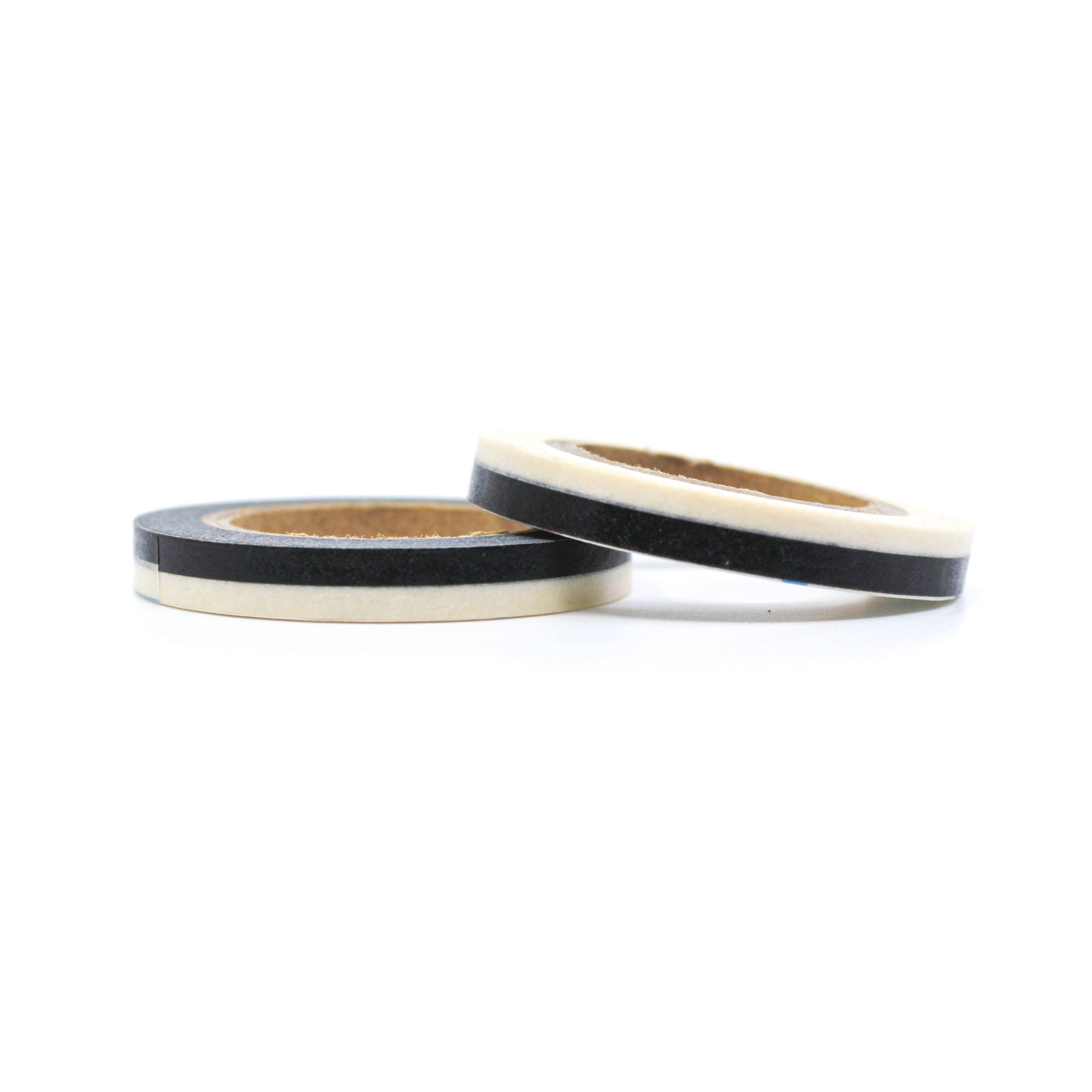 This is an elegant white and black thin solid foil for your Journal Supplies, Scrapbooking washi tapes from BBB Supplies Craft Shop