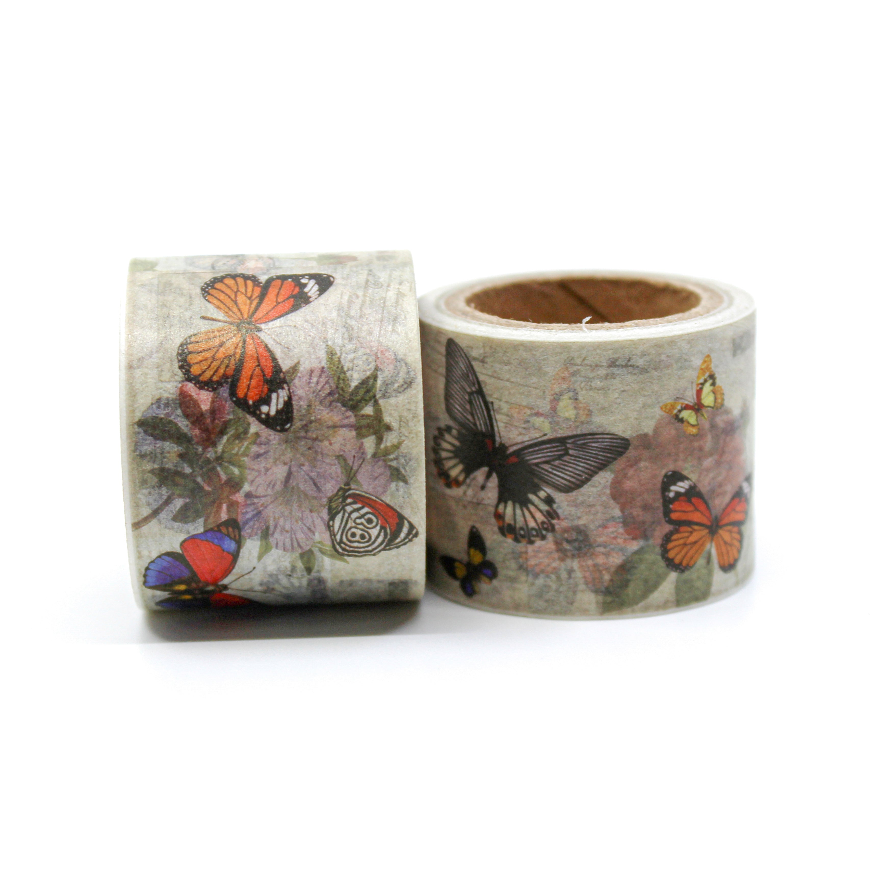 This is a colorful butterflies in a vintage style for Journal Supplies, Scrapbooking washi tapes from BBB Supplies Craft Shop