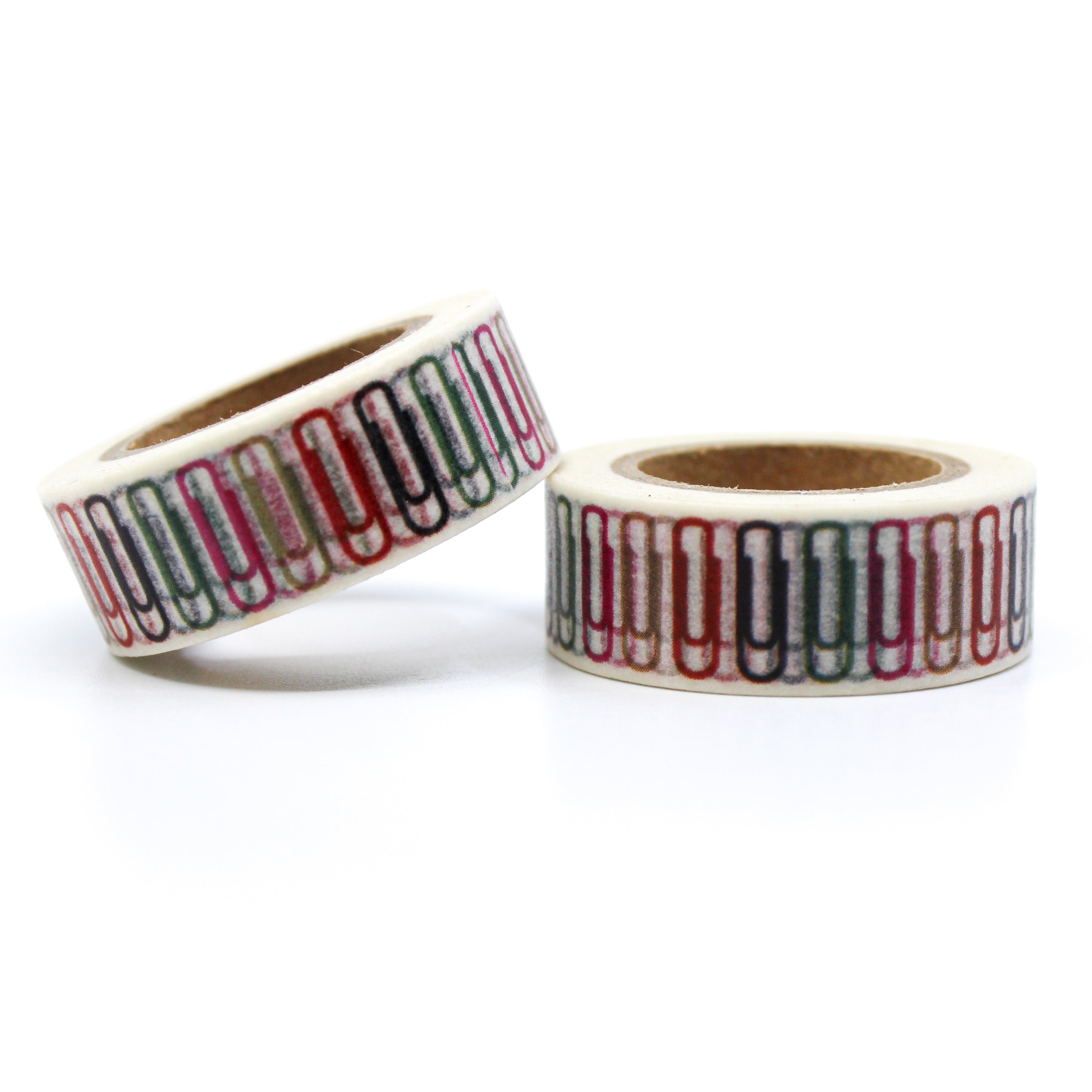 This is a cute lined variety of colors of paper clips for Journal Supplies, Scrapbooking washi tapes from BBB Supplies Craft Shop