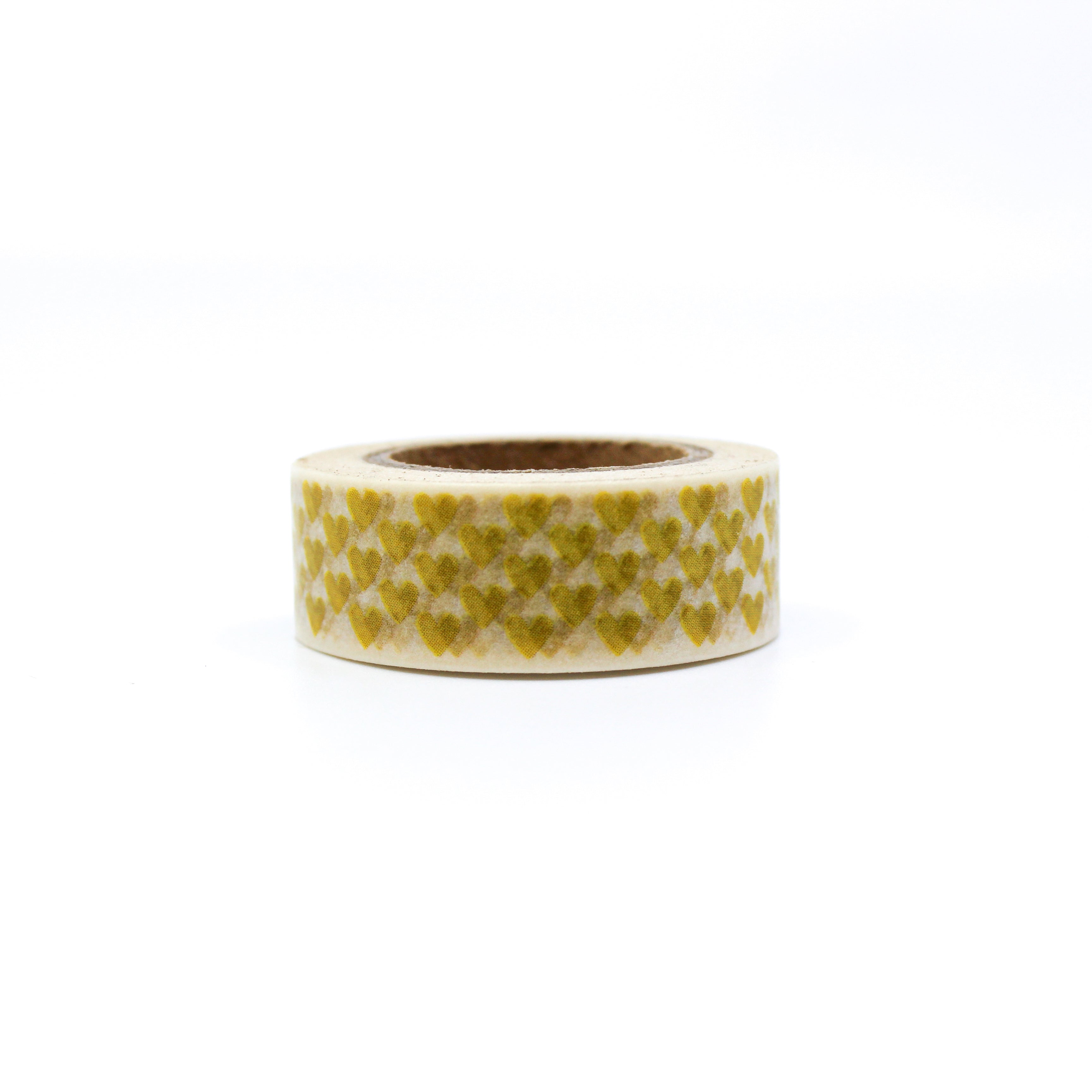 This is a cute yellow hearts with white background washi tapes from BBB Supplies Craft Shop