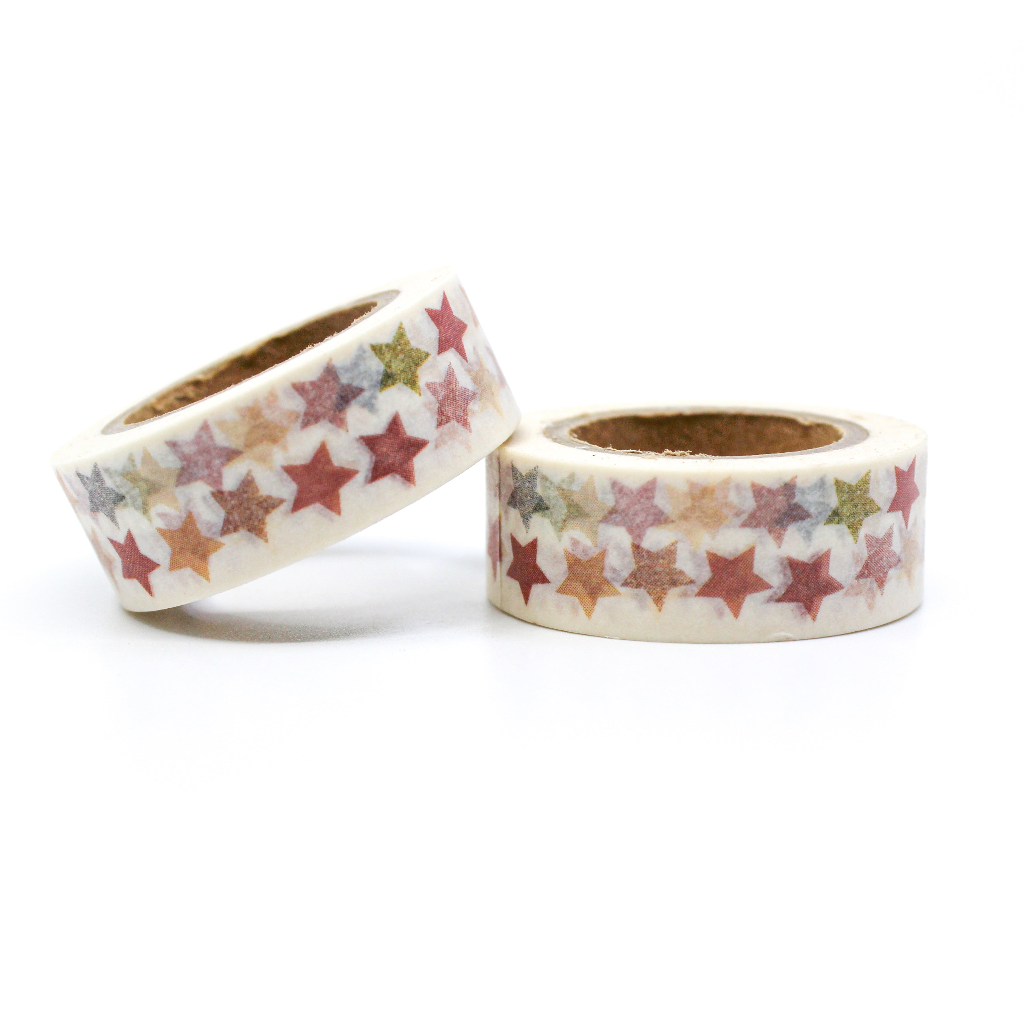 This is a bright color tan stars for Journal Supplies, Scrapbooking washi tapes rom BBB Supplies Craft Shop