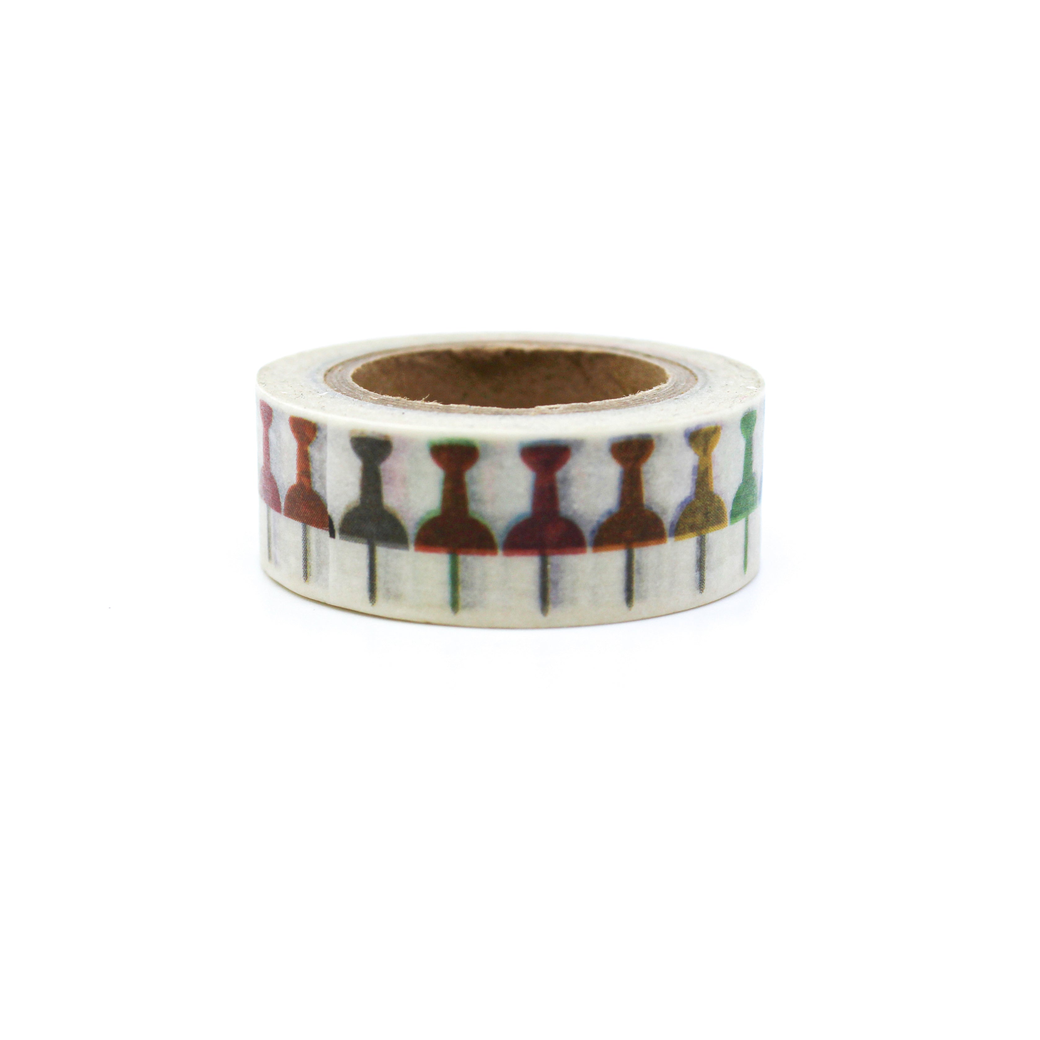 This is a cute colorful pushpins washi tape from BBB Supplies Craft Shop